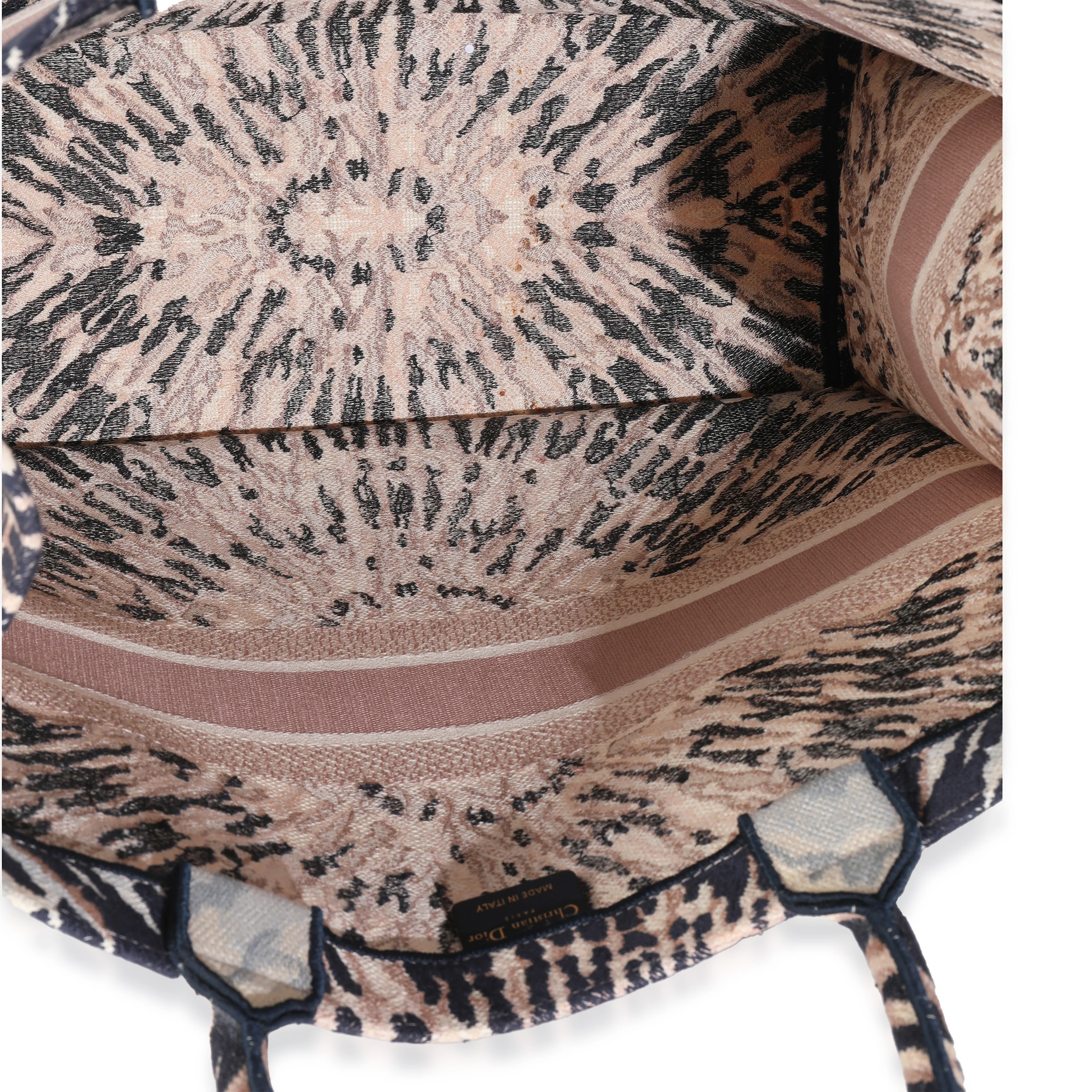 Multicolor Canvas Embroidered Tie Dye Large Book Tote - Image 8