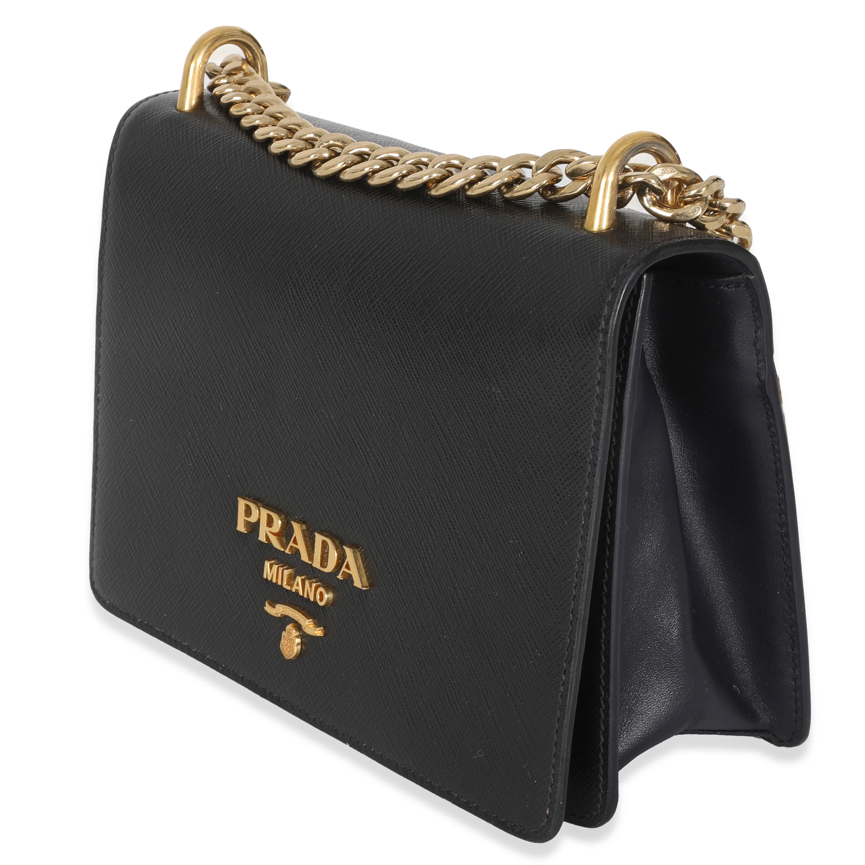 Black Saffiano Chain Shoulder Bag - Image 2