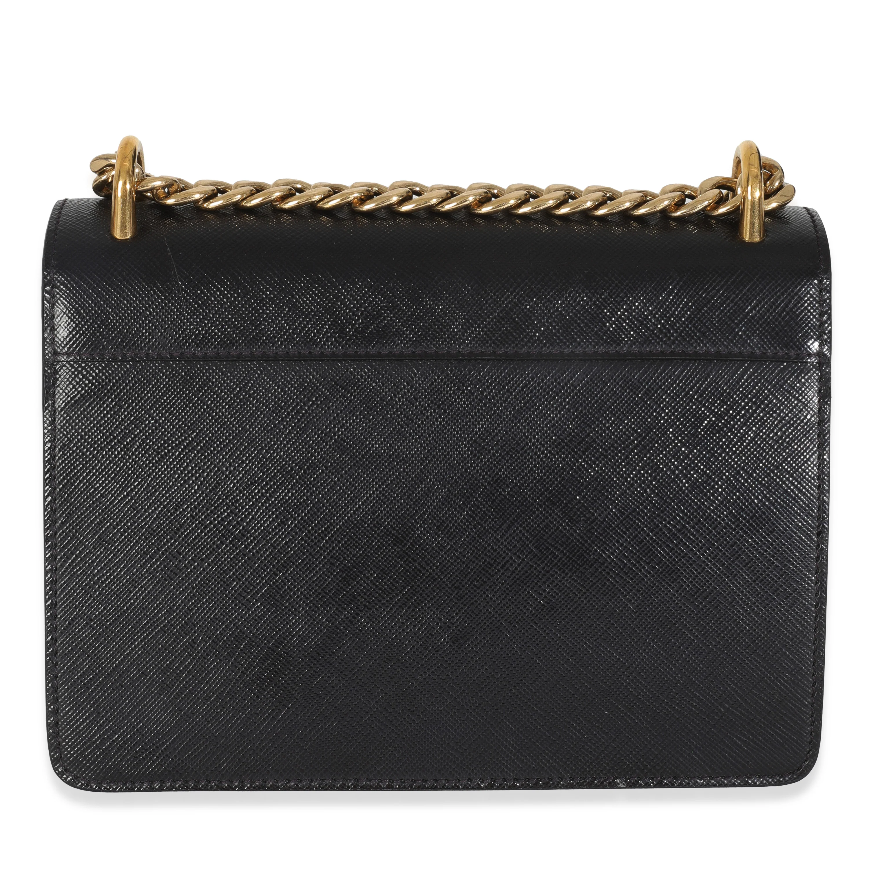 Black Saffiano Chain Shoulder Bag - Image 4
