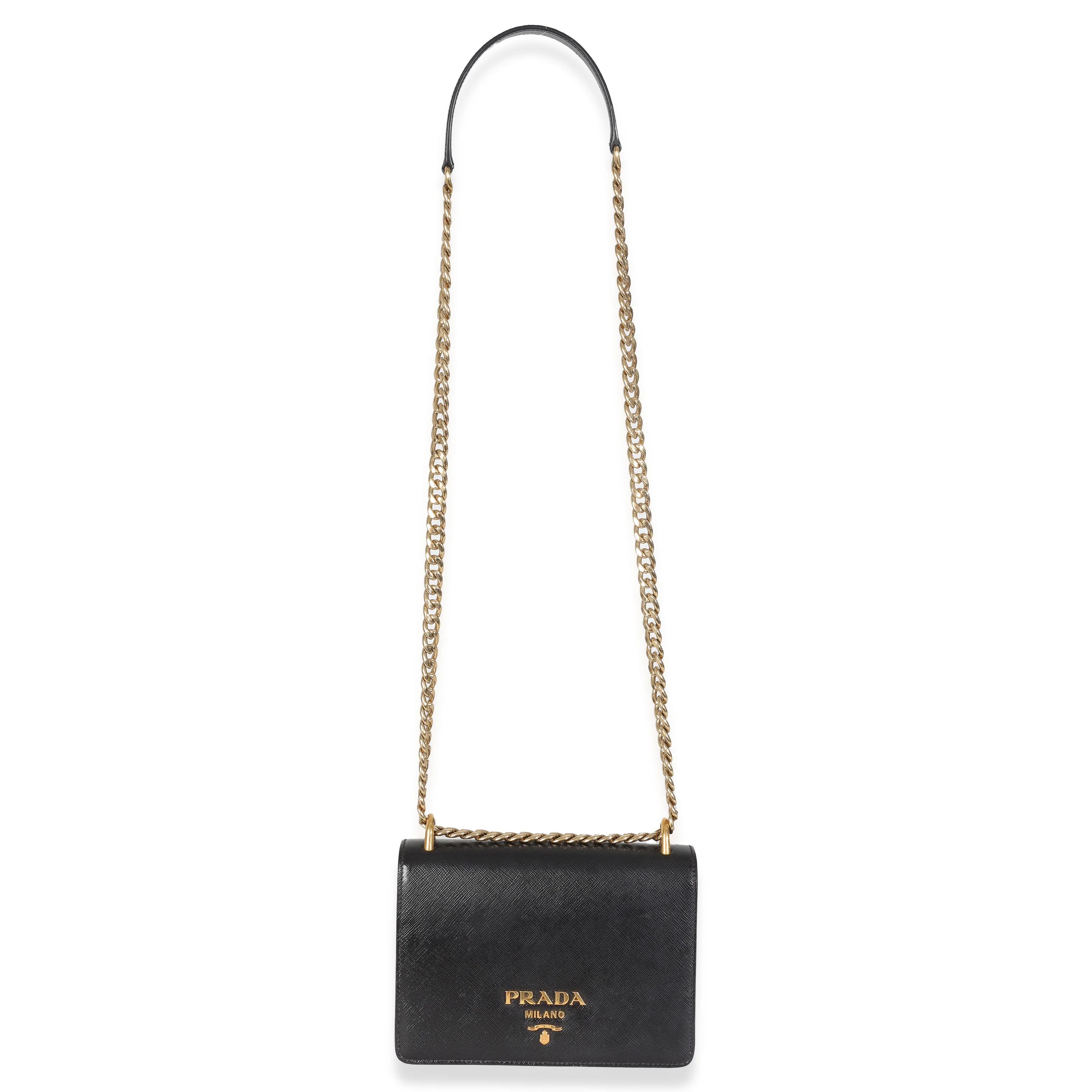 Black Saffiano Chain Shoulder Bag - Image 8