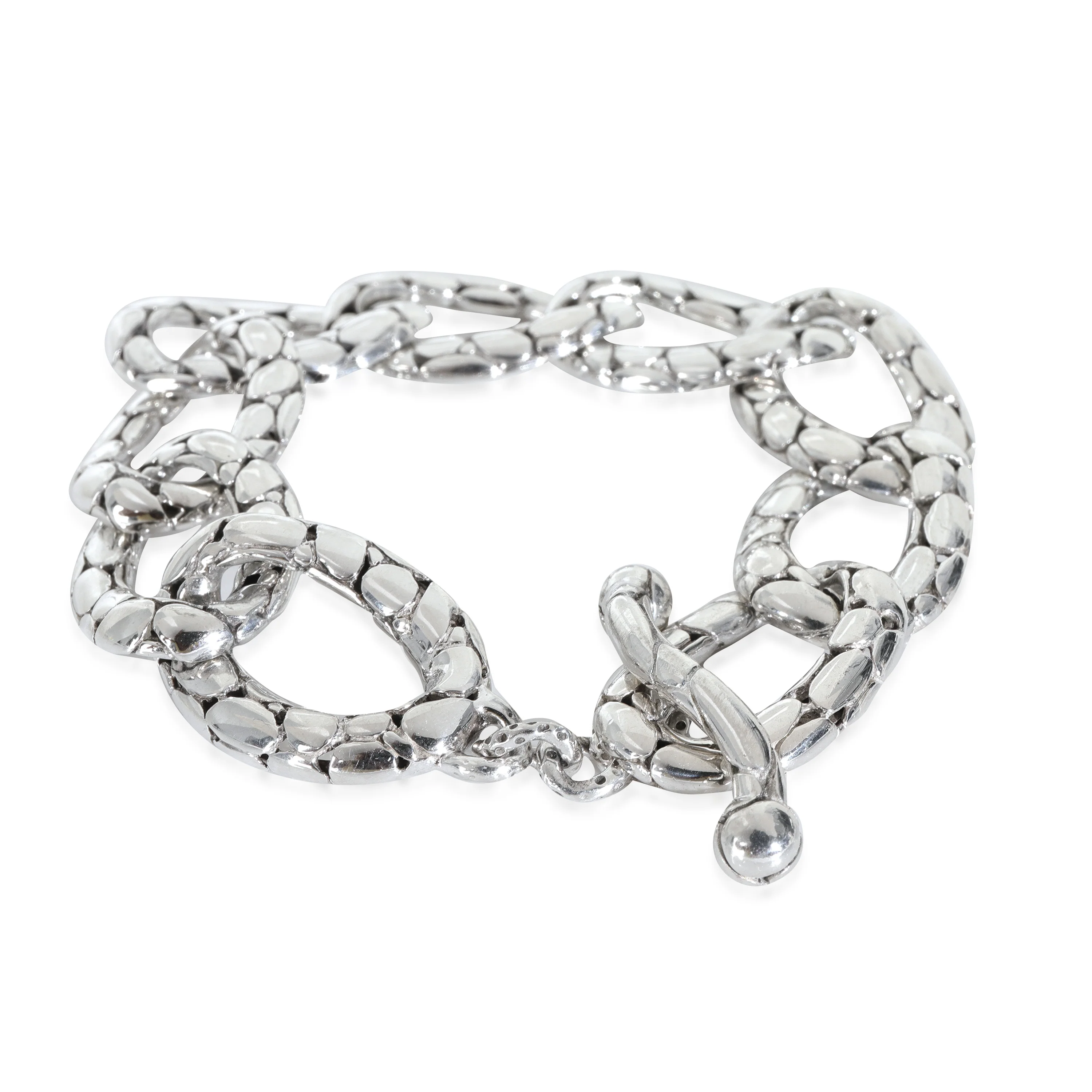 Sterling Silver  Kali Pebble Flat Link Bracelet - Image 3
