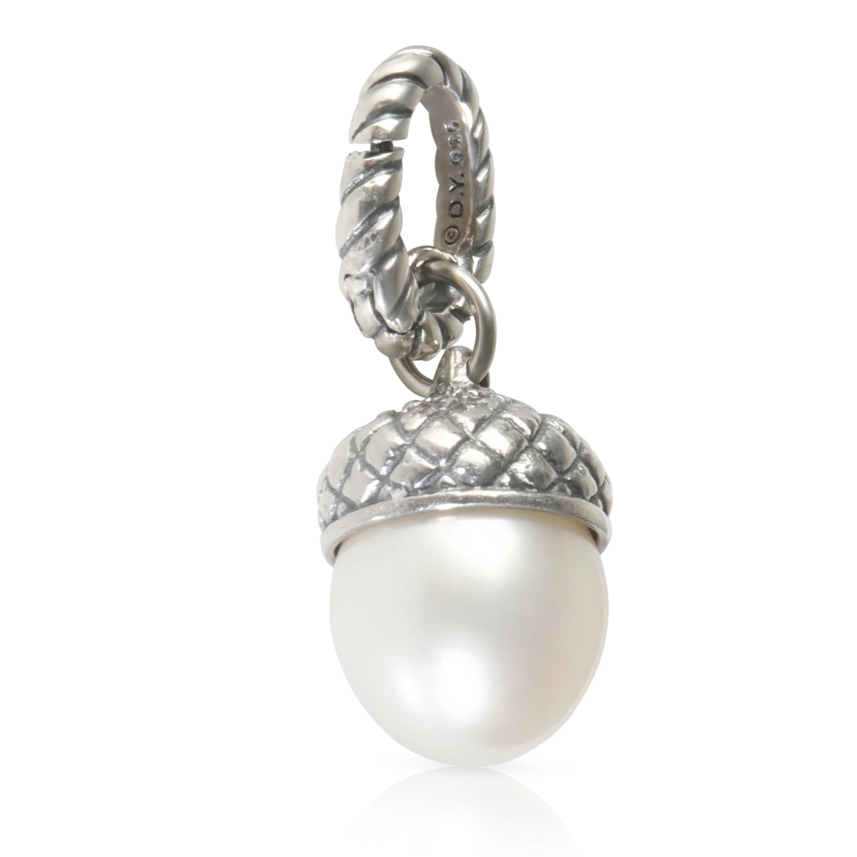Sterling Silver Pearl Cable Collectibles Acorn Charm - Image 3