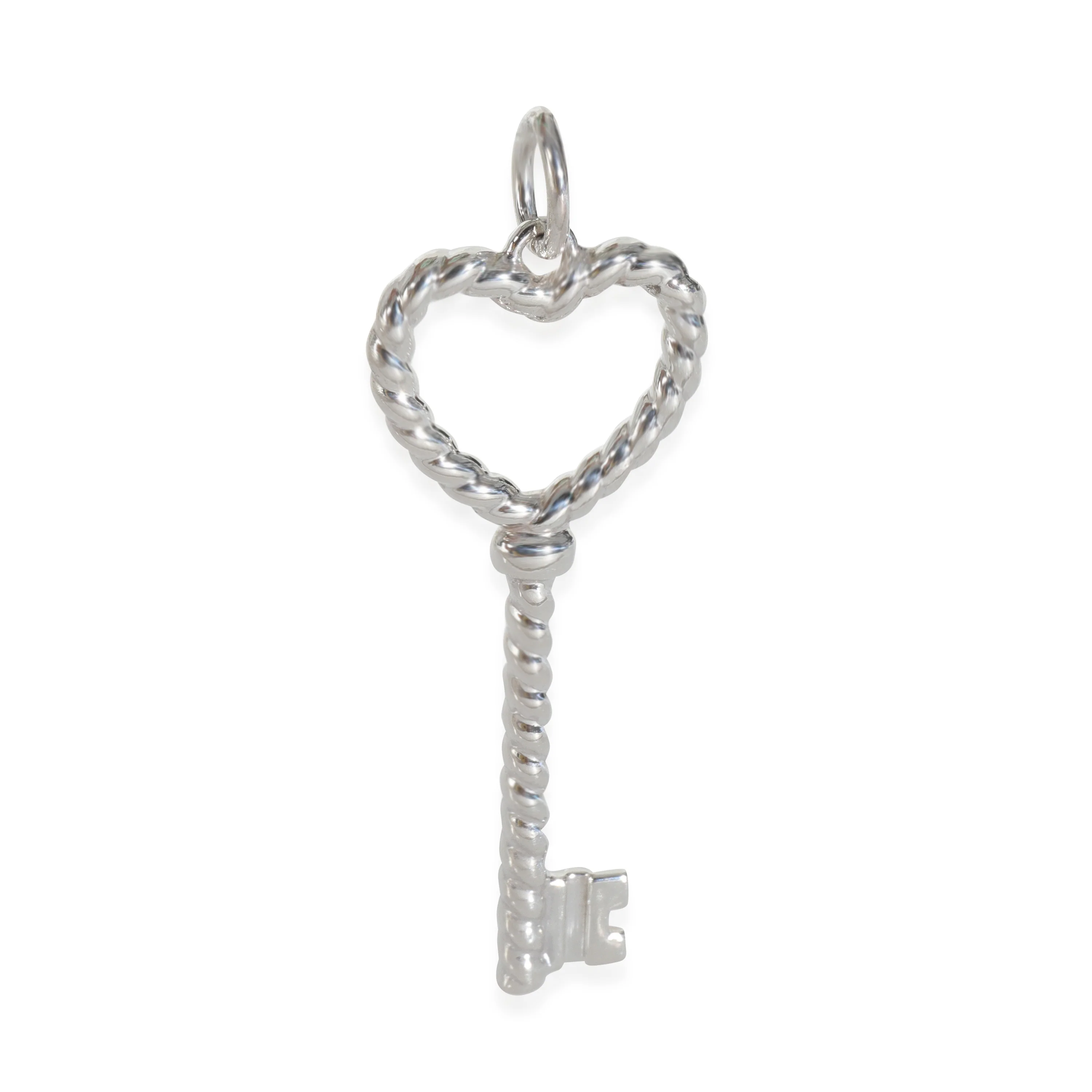 Sterling Silver  Twist Heart Key Pendant - Image 3