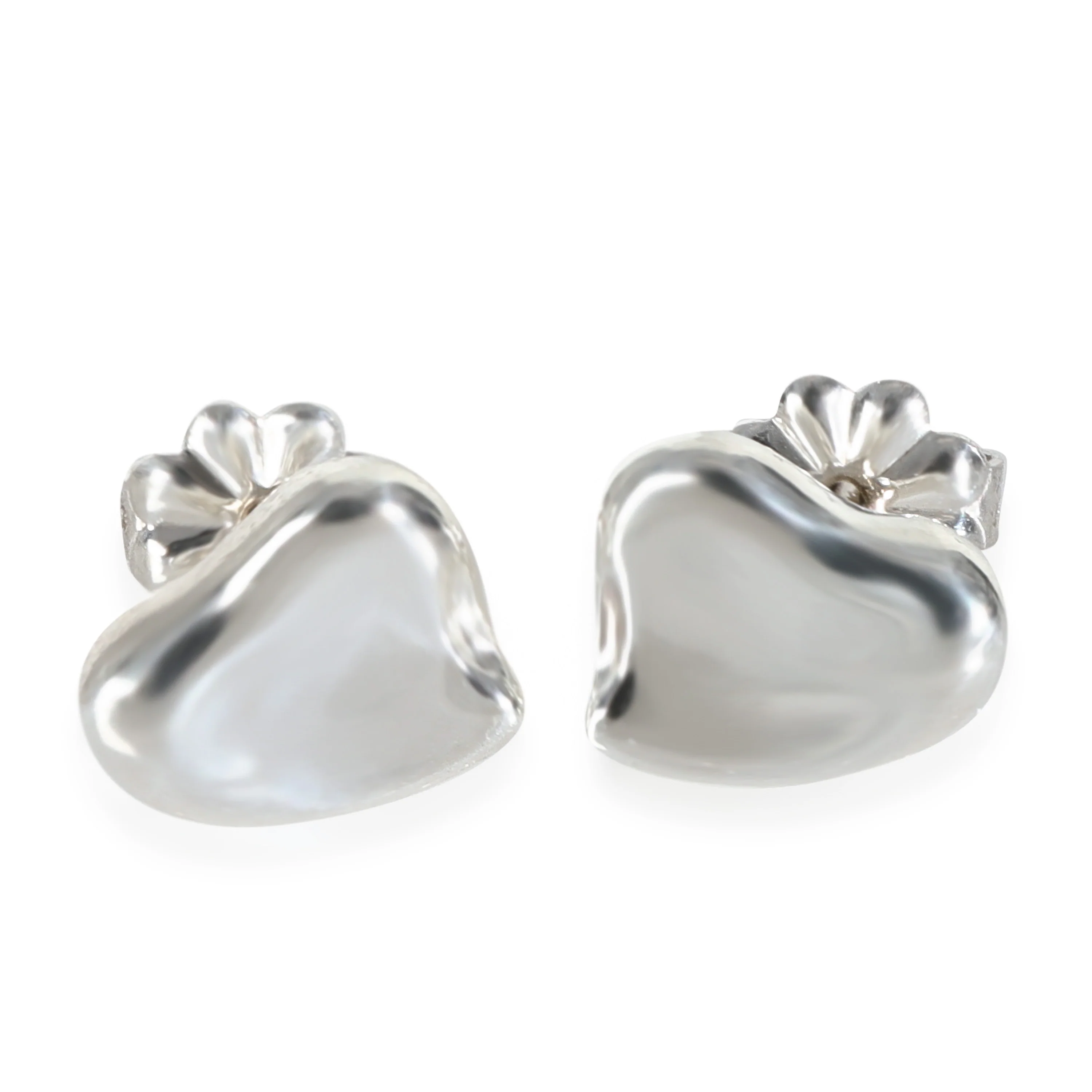 Sterling Silver Elsa Peretti Full Heart Earrings