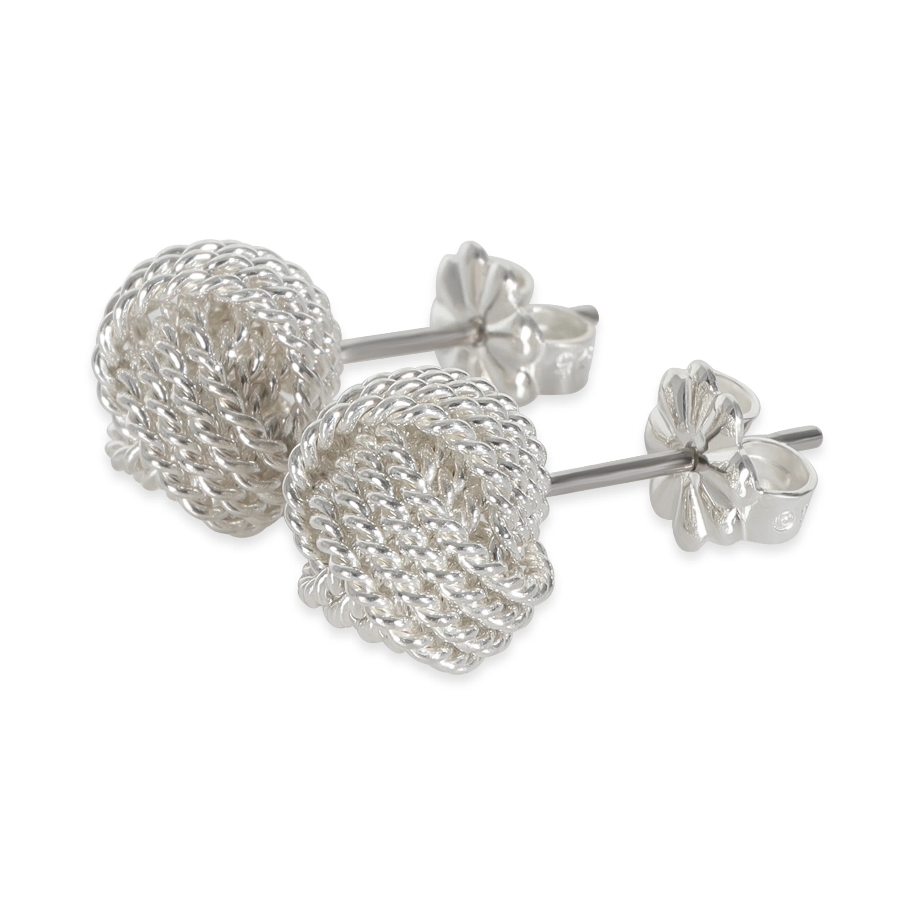 Twist Knot Earrings in Sterling Silver - Image 2