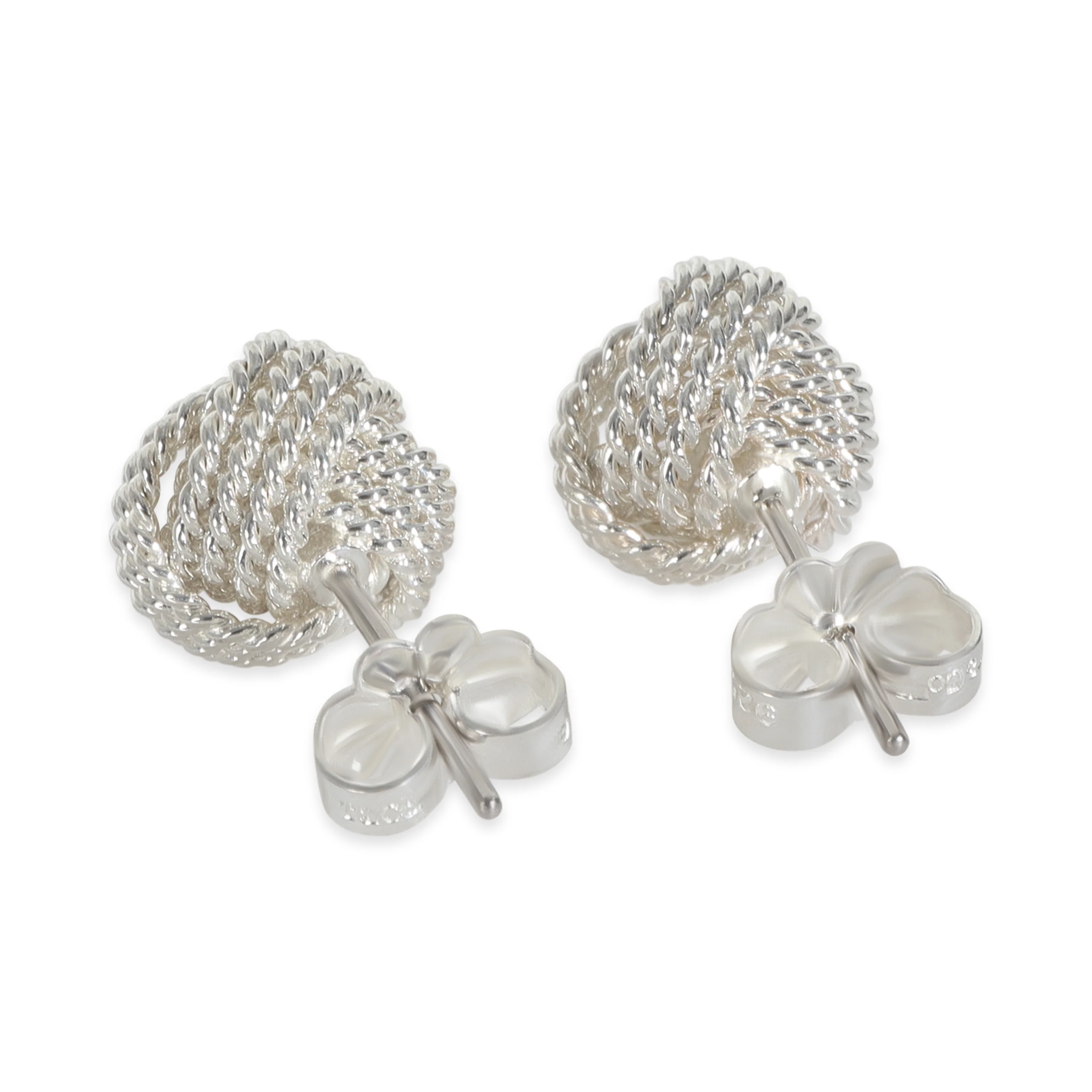 Twist Knot Earrings in Sterling Silver - Image 3