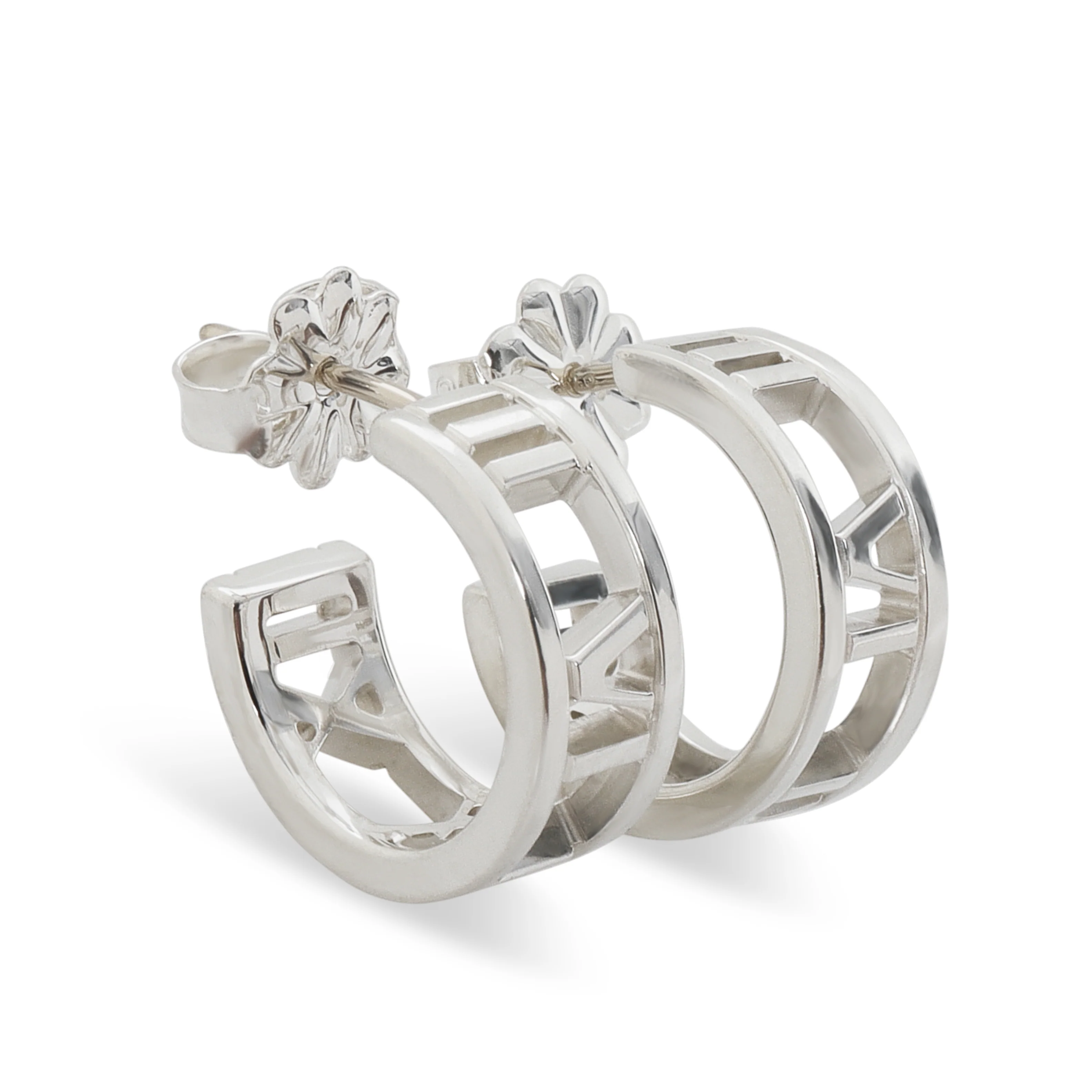 Sterling Silver Atlas Hoop Earrings - Image 2