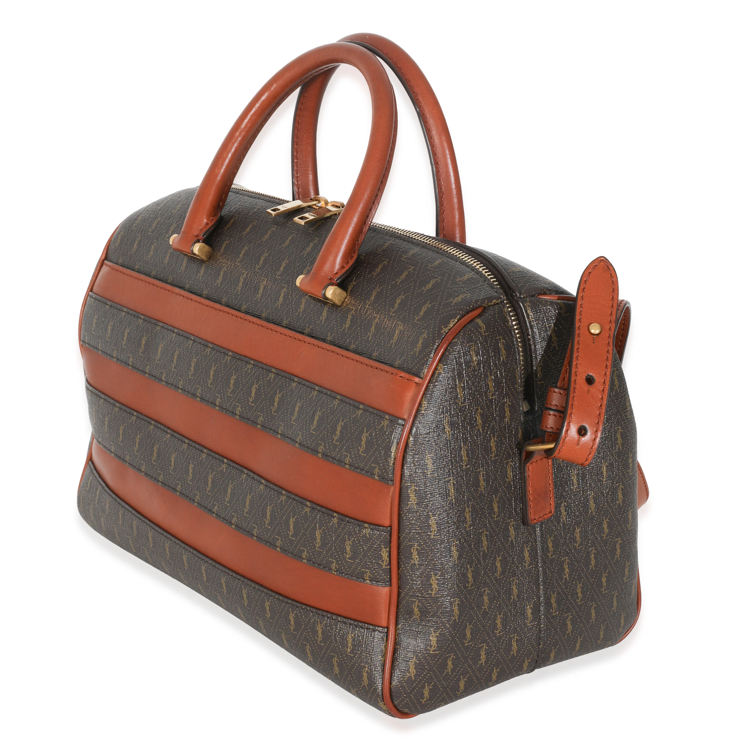 Monogram Canvas Tan Calfskin Classic Duffle Bag - Image 2