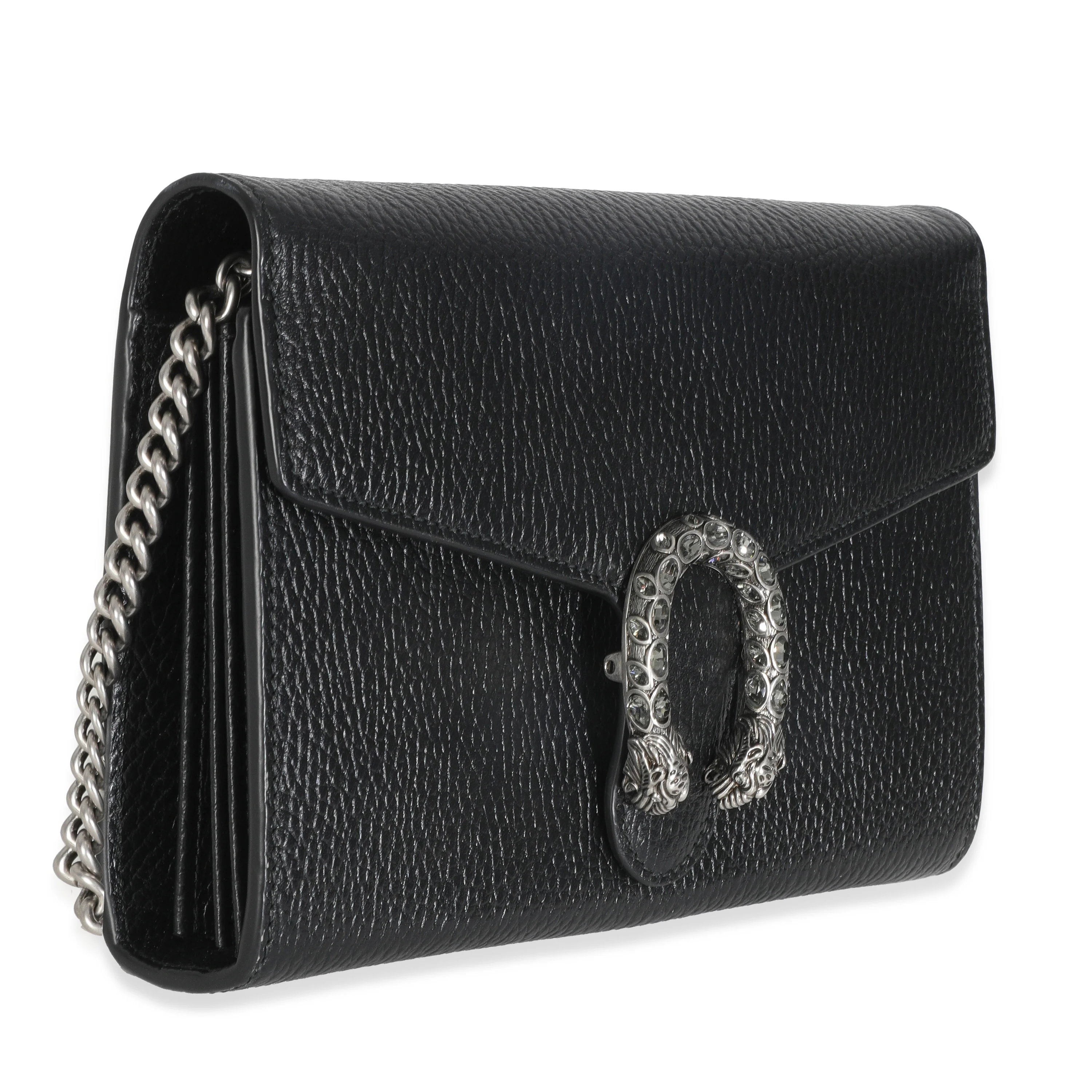 Black Dollar Calfskin Dionysus Chain Wallet - Image 3