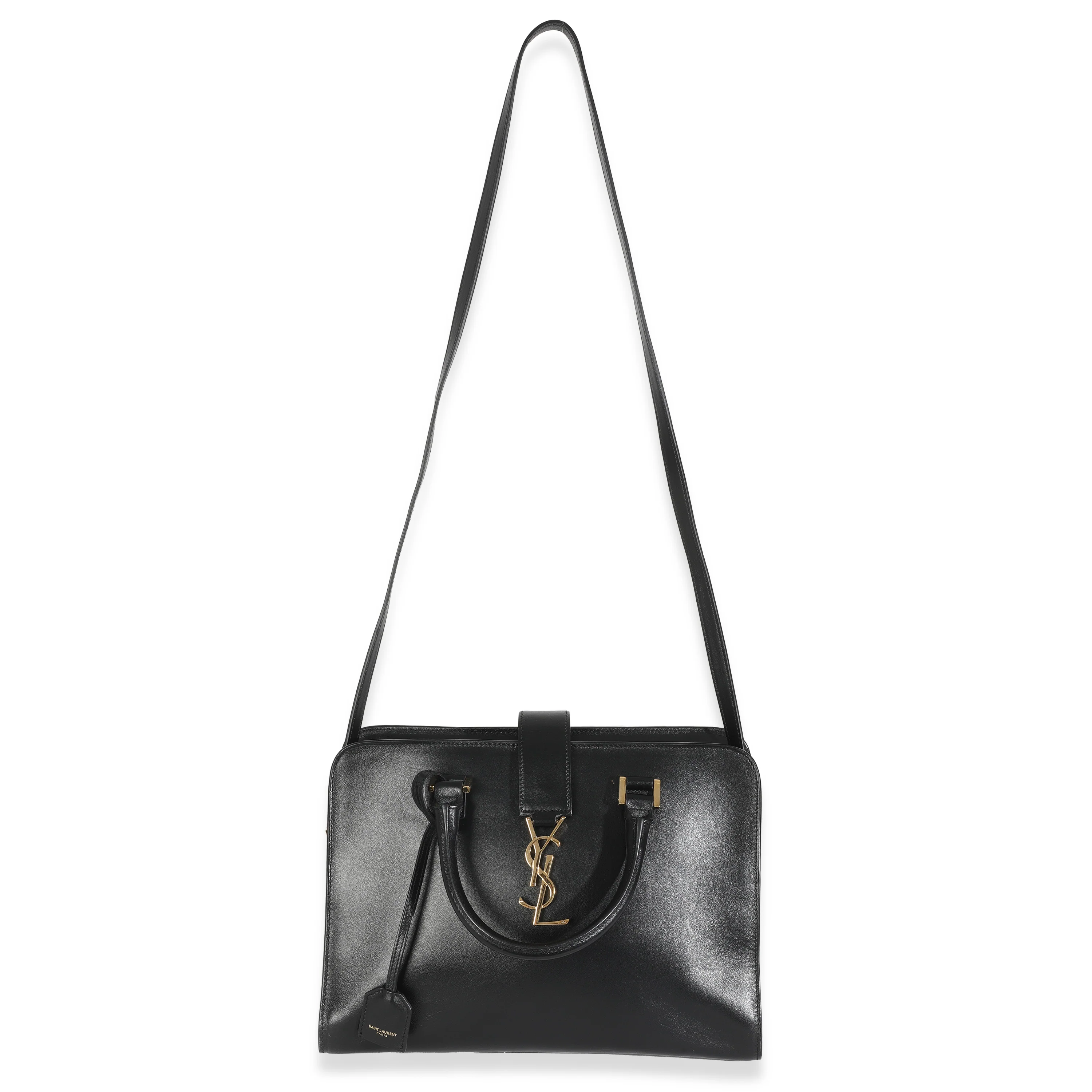 Black Smooth Calfskin Medium Monogram Cabas - Image 9