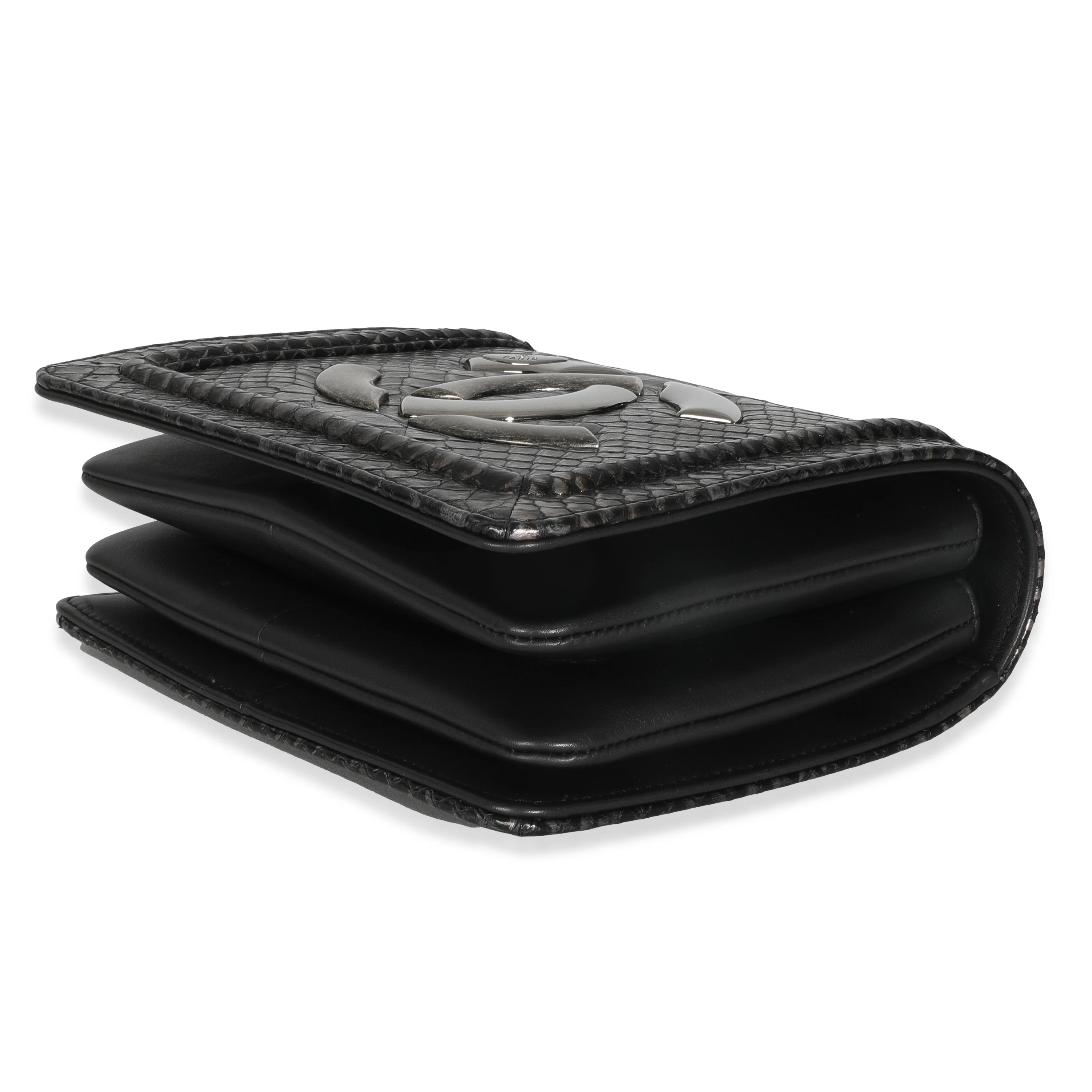 Silver Ombre Python Antico Flap Bag - Image 7