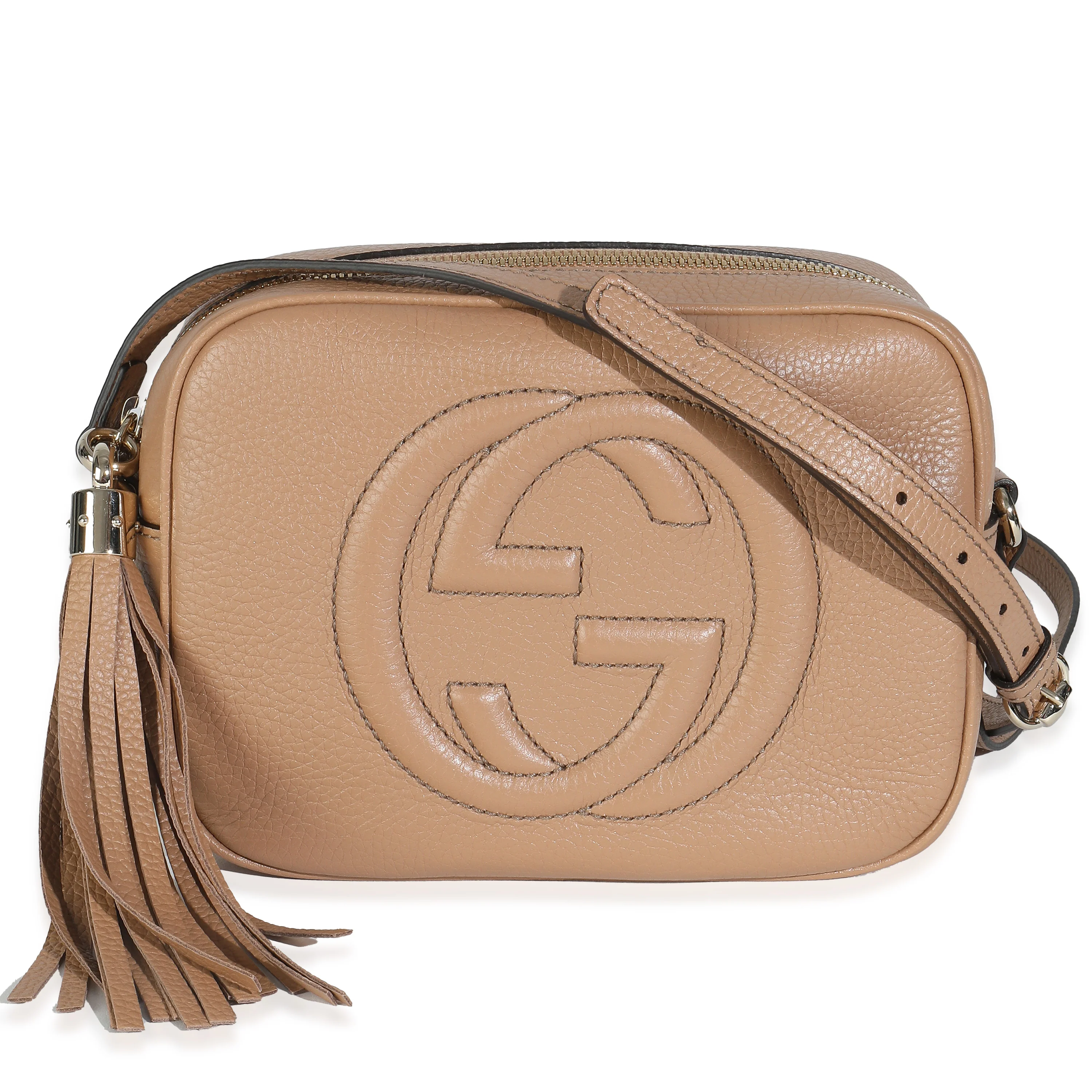 Camelia Pebbled Calfskin Small Soho Disco Bag
