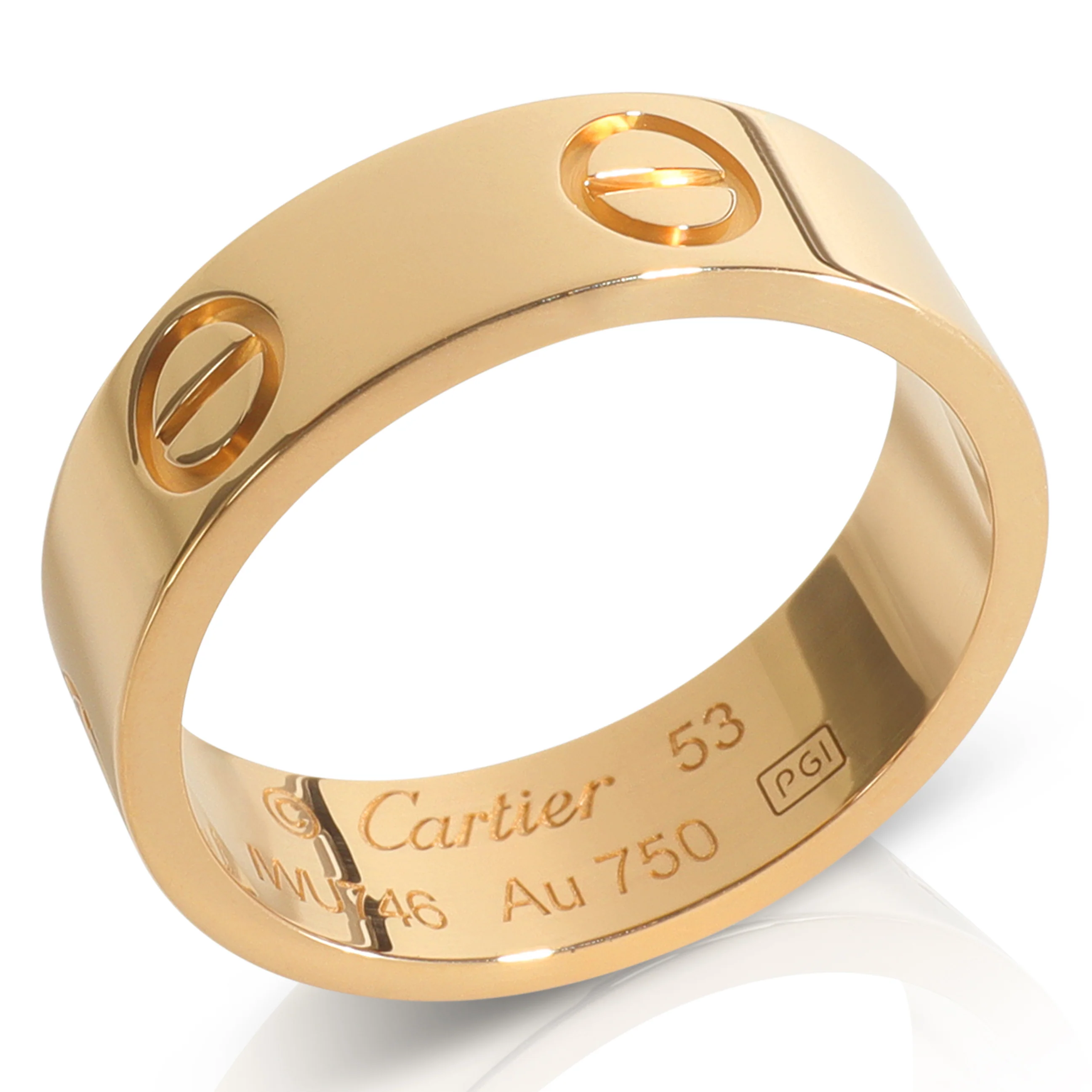 Yellow Gold Love Ring - Image 6