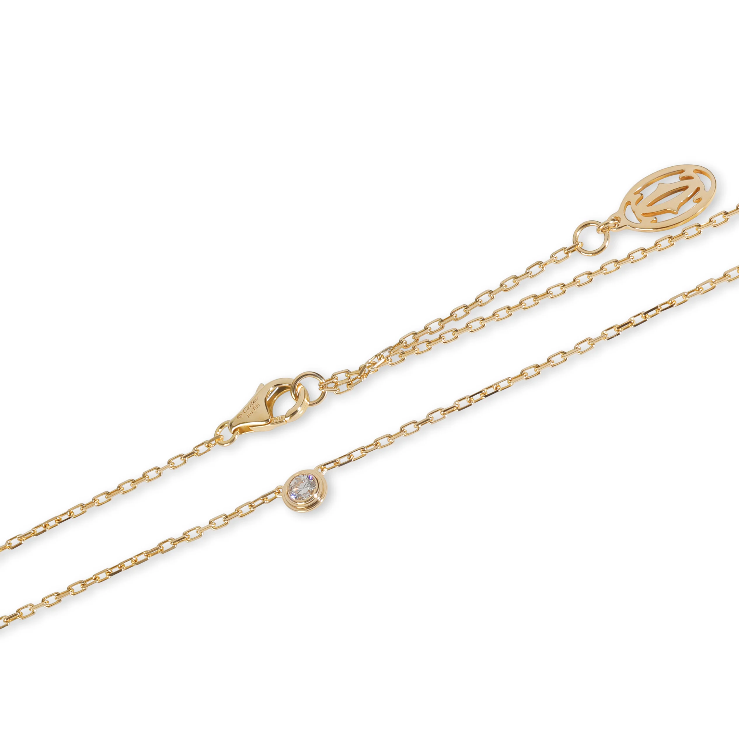 Yellow Gold Diamond Damour Necklace - Image 3
