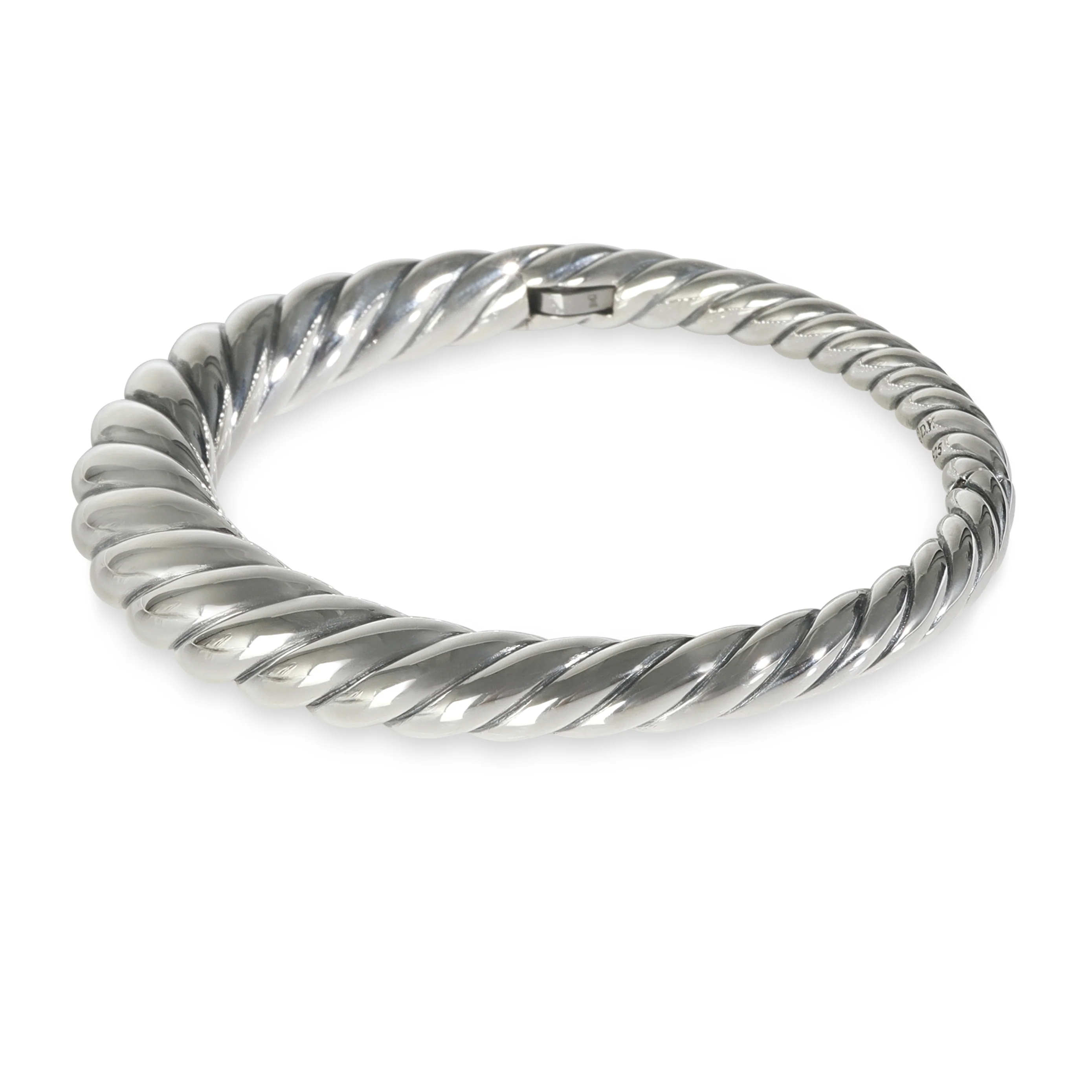 Sterling Silver  Pure Form Cable Bracelet - Image 2