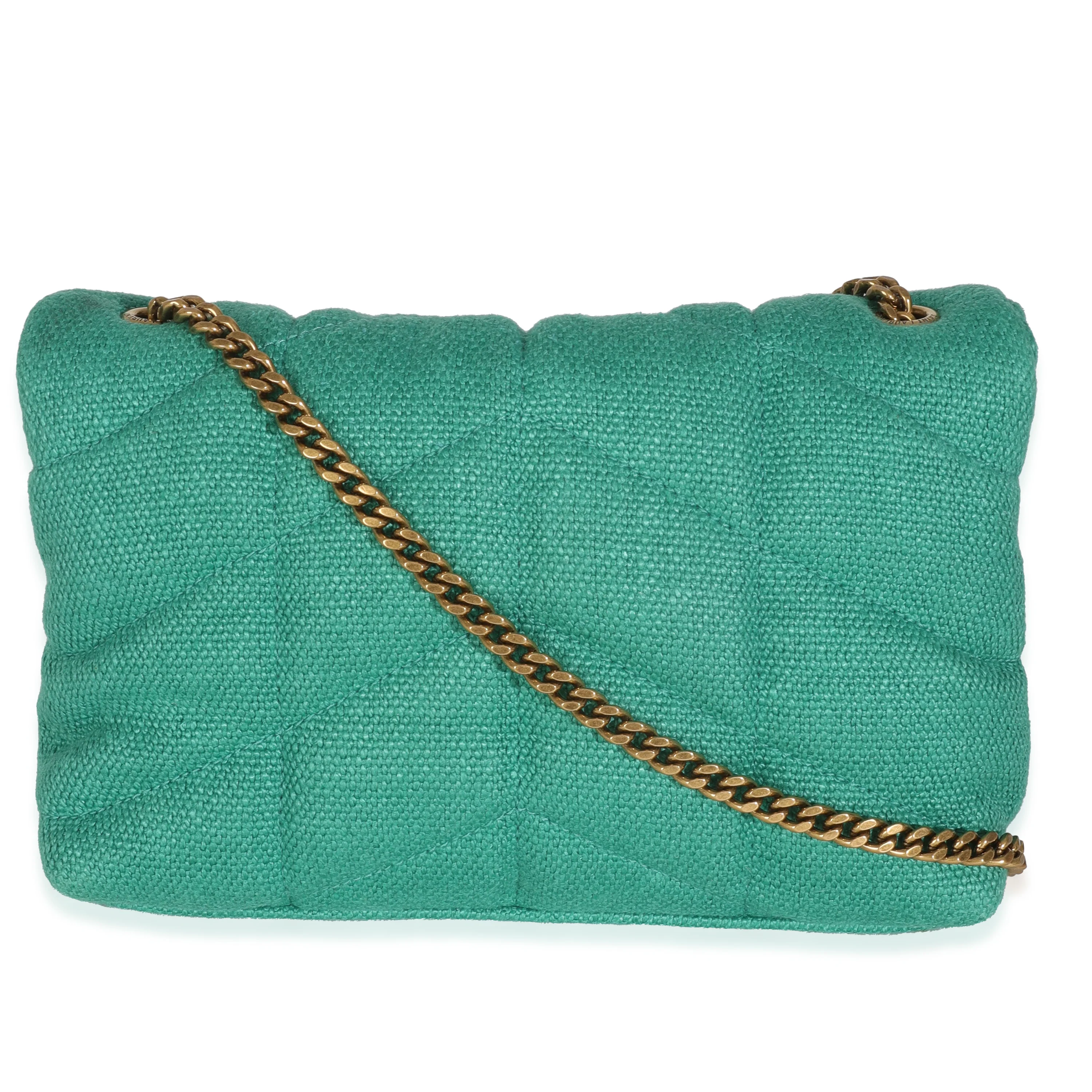 Basil Quilted Canvas Toy Loulou Puffer Chain Satchel - Image 4