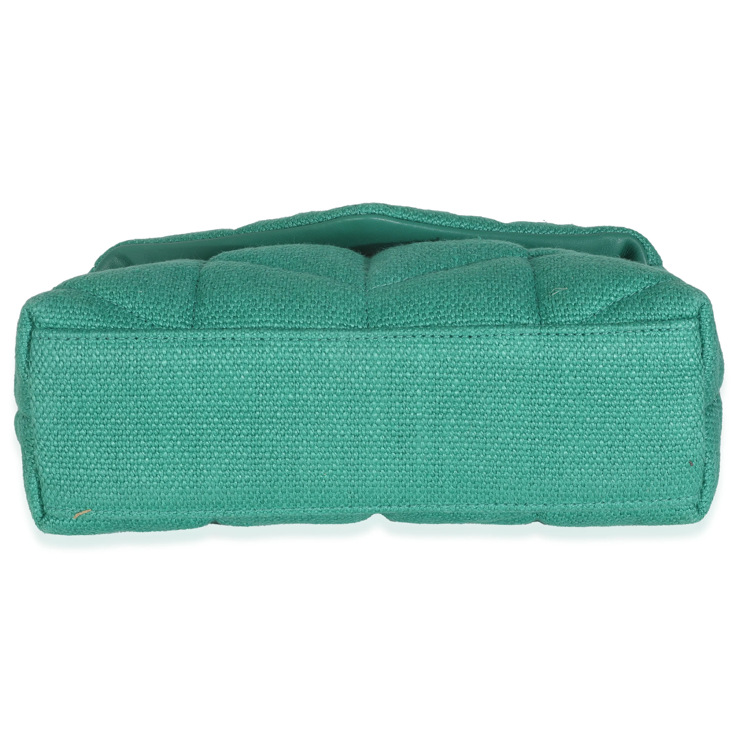 Basil Quilted Canvas Toy Loulou Puffer Chain Satchel - Image 5