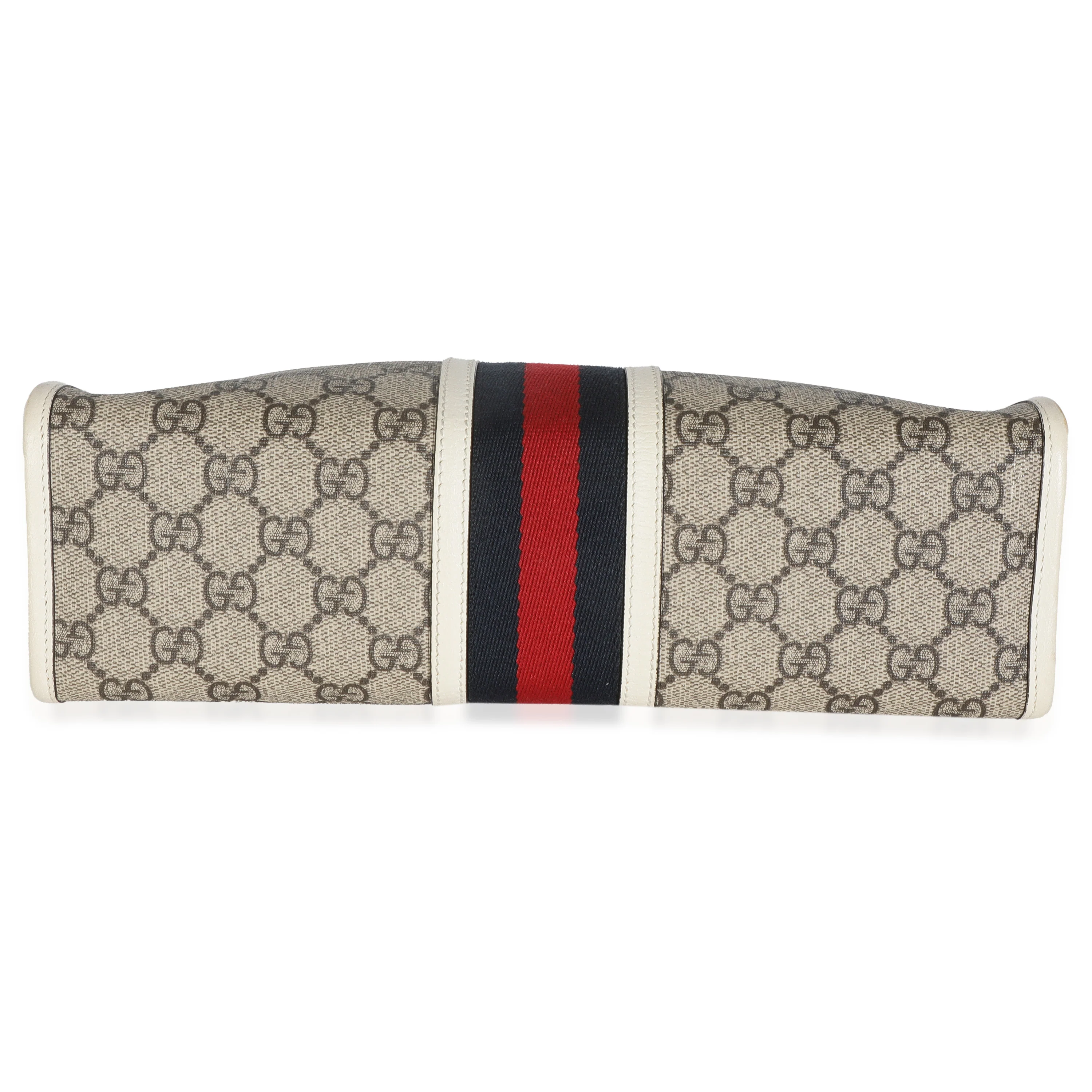 White Beige GG Supreme Monogram Web Ophidia GG Toiletry Case - Image 5