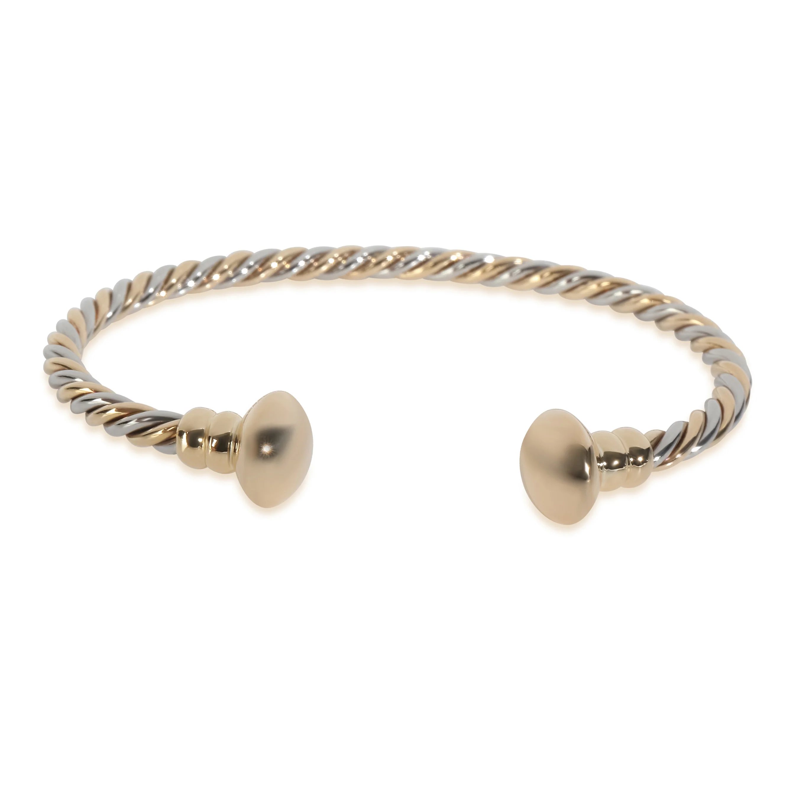 Yellow Gold & Steel Vintage Torque Bracelet