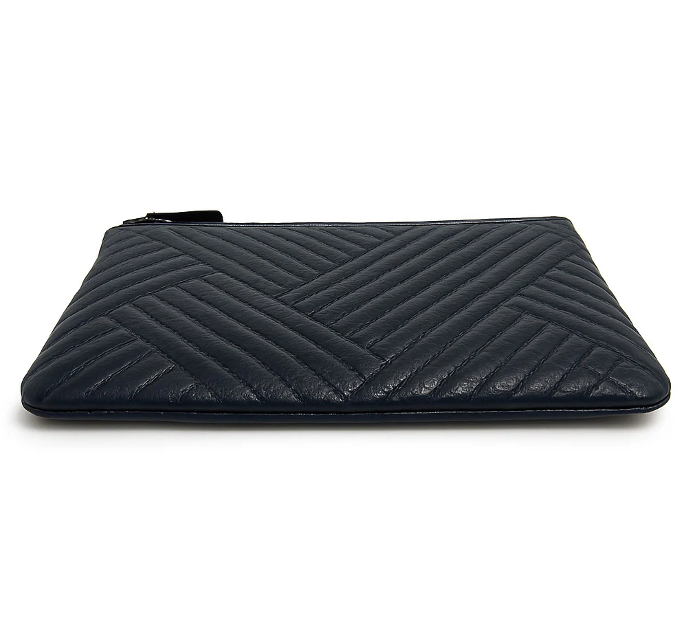 Grey Distressed Patent Medium CC Crossing Cosmetic Case - Image 6