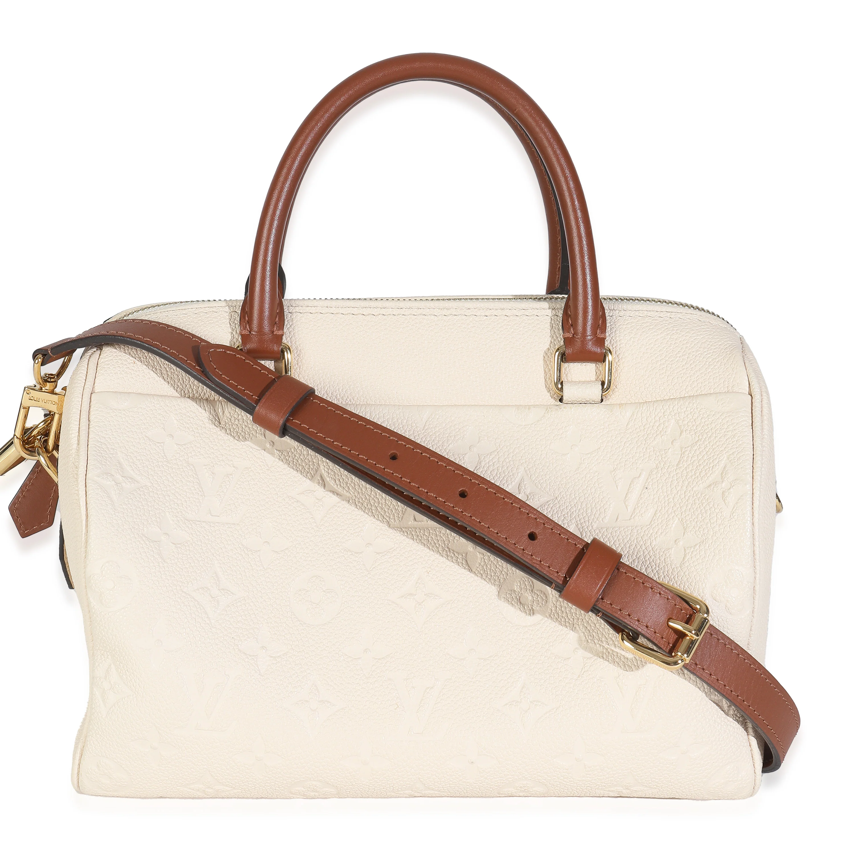 Cream Empreinte Caramel Calfskin Speedy Bandouliere 25 NM - Image 4
