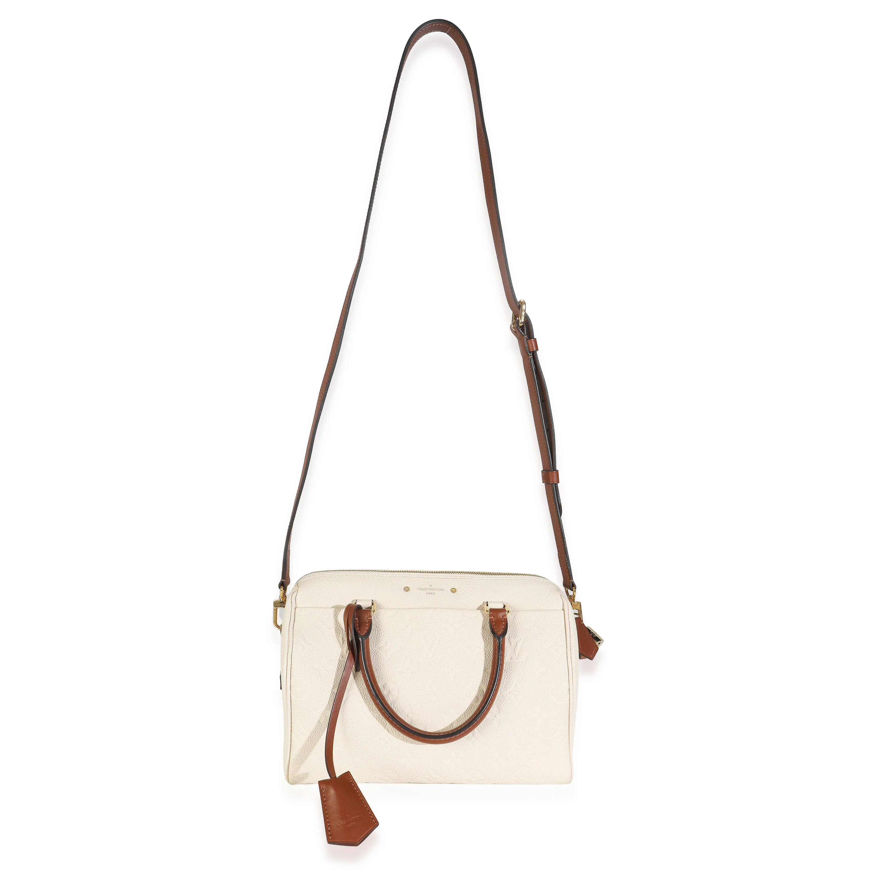 Cream Empreinte Caramel Calfskin Speedy Bandouliere 25 NM - Image 8