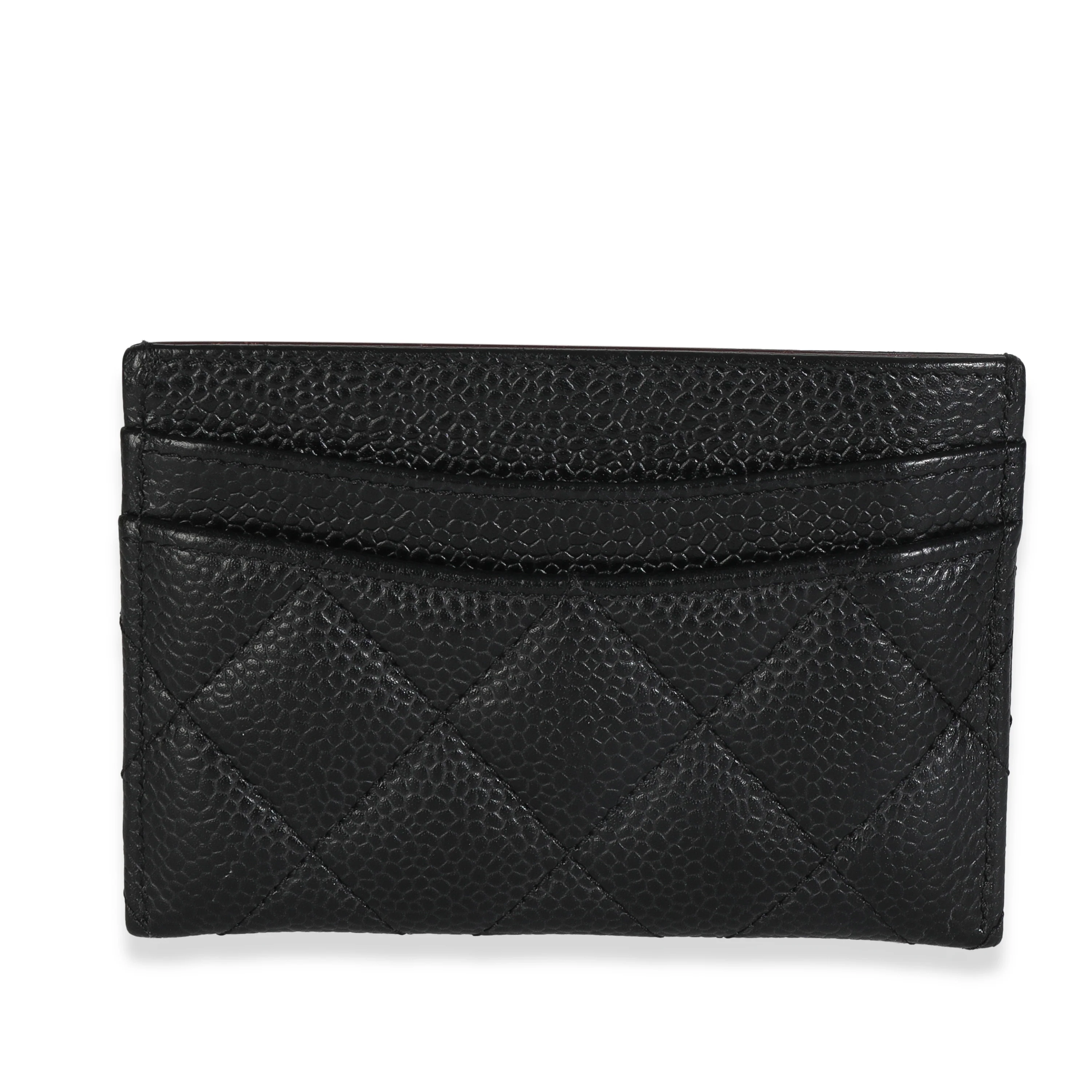 Black Quilted Classic Card Holder - Image 4