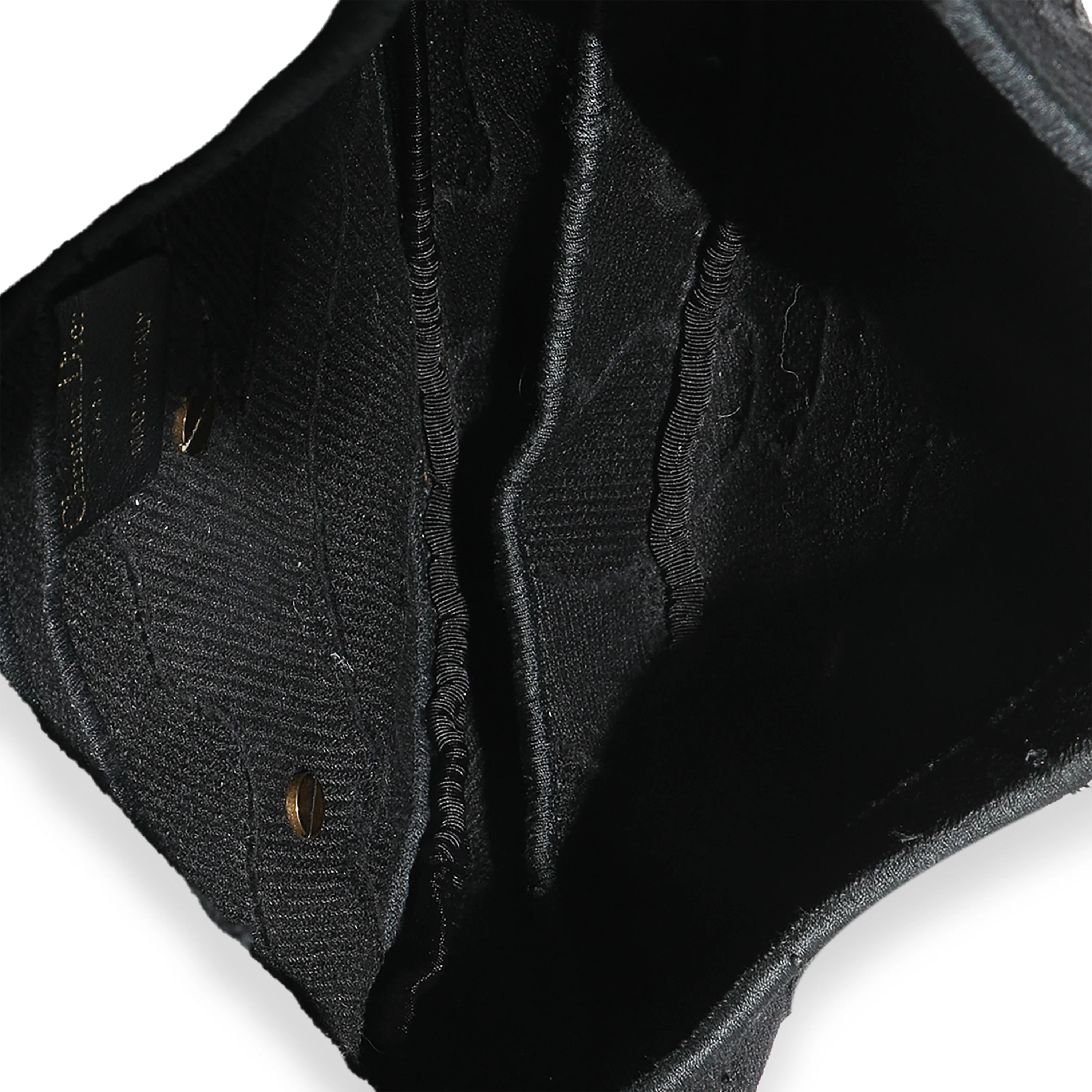 Black Embroidered Camouflage Canvas Medium Saddle Bag - Image 8