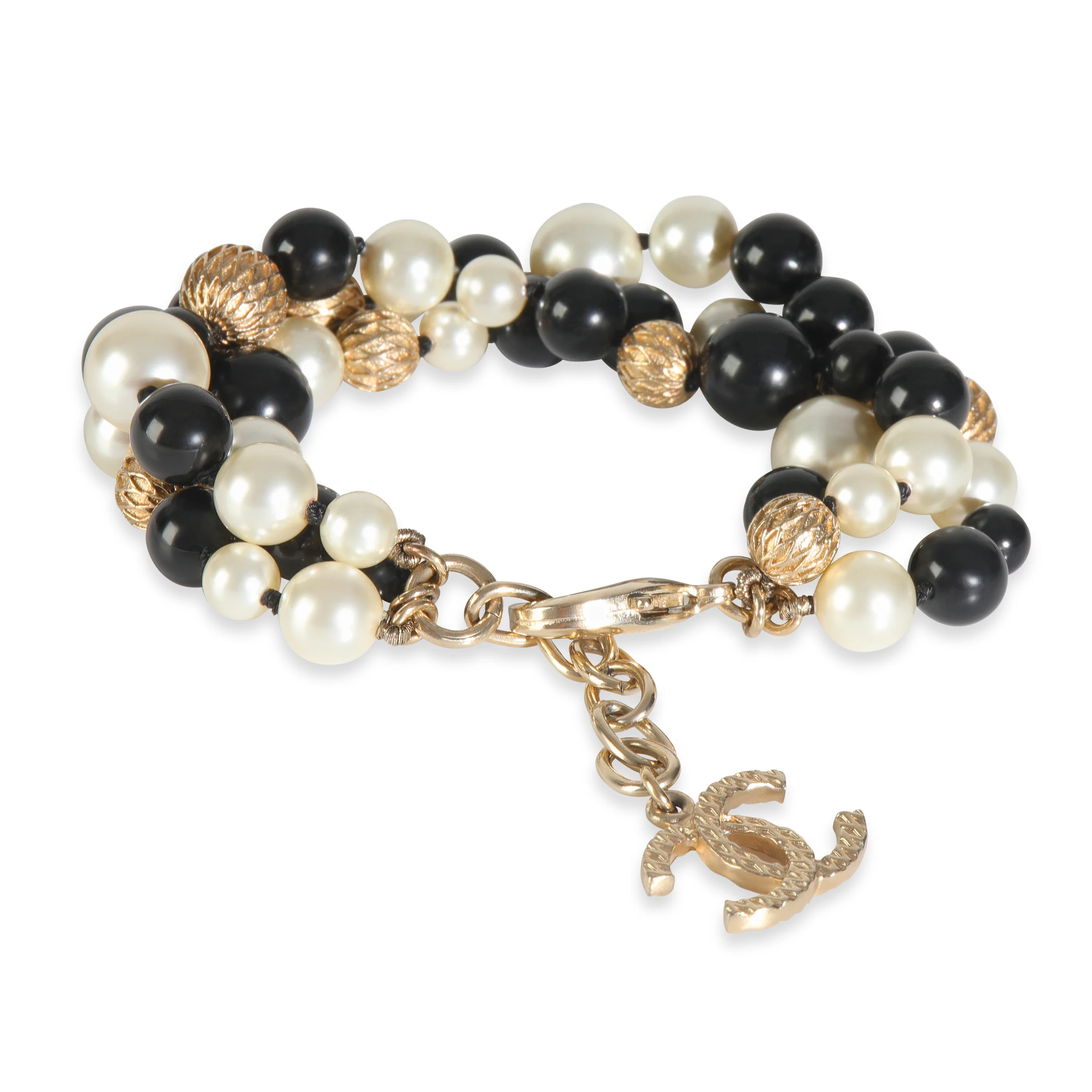 Gold-Plated  2016 Triple Strand Bead Bracelet - Image 3