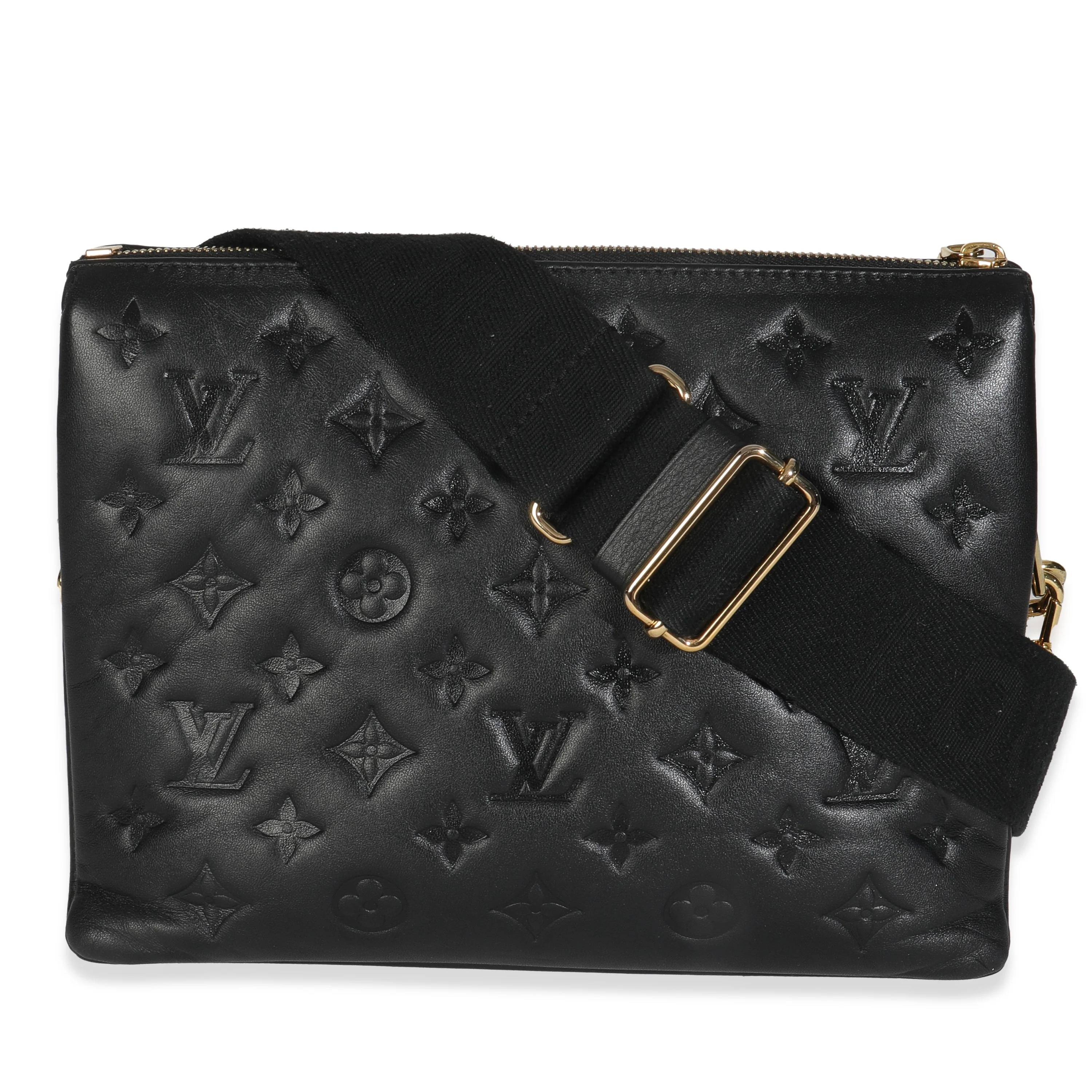 Black Monogram Embossed Lambskin Coussin PM - Image 4