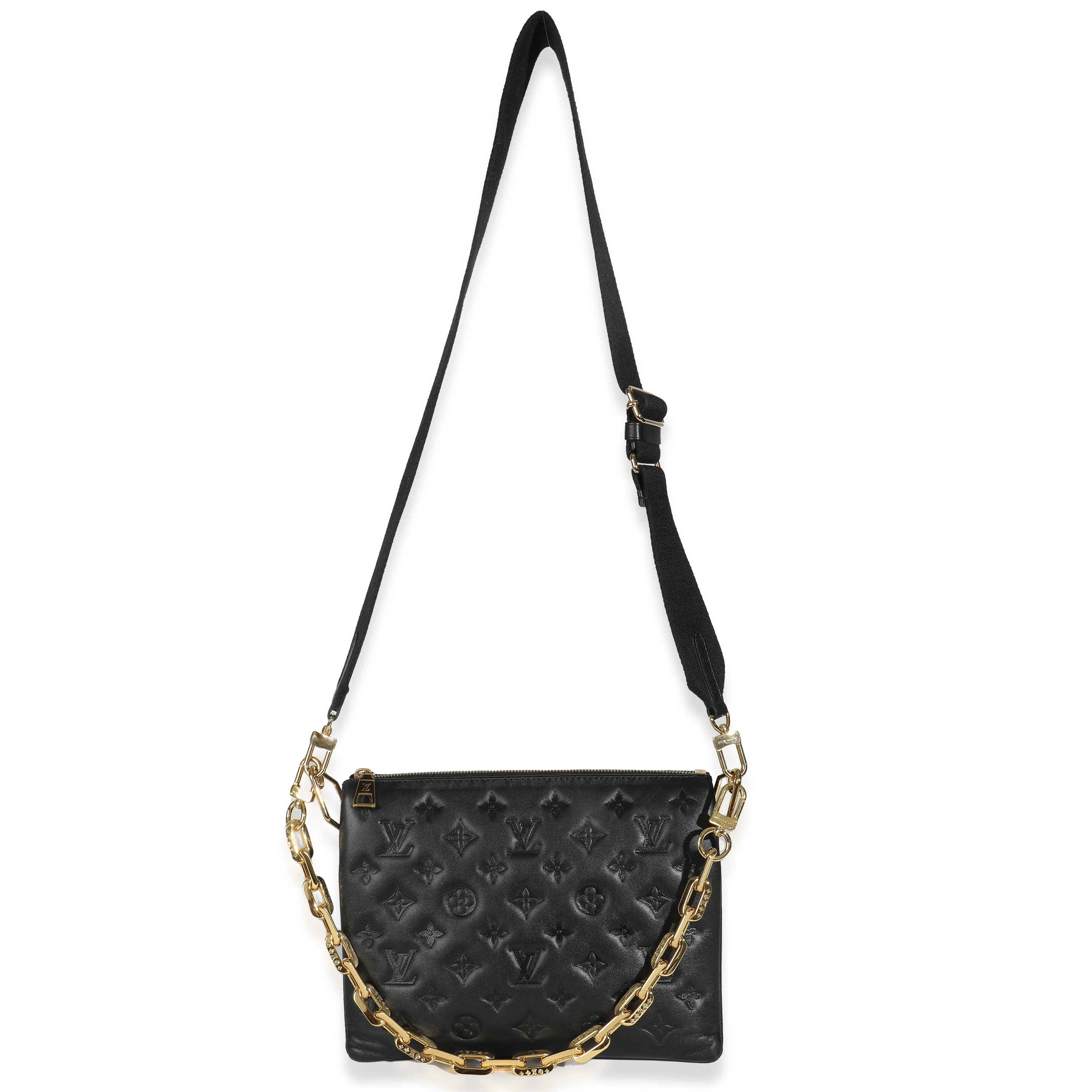 Black Monogram Embossed Lambskin Coussin PM - Image 8
