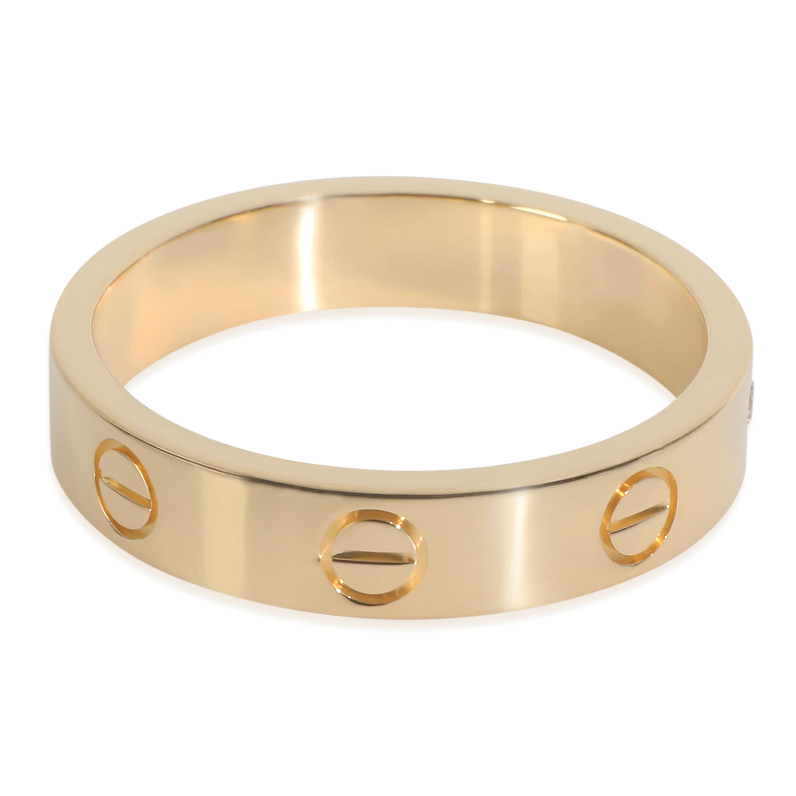 Yellow Gold Diamond Small Model Love Ring - Image 3