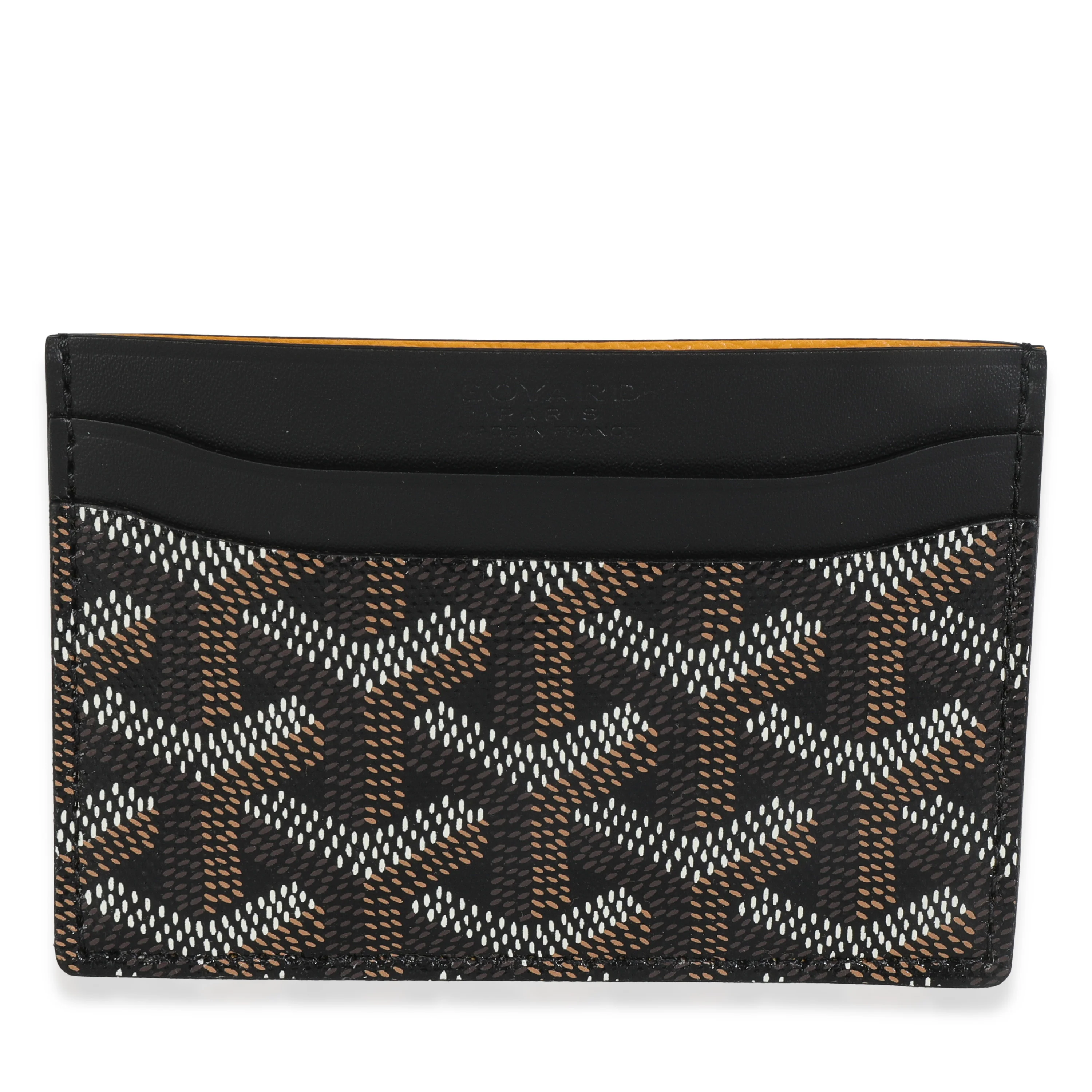 Black Goyardine Canvas Saint Sulpice Card Holder - Image 4