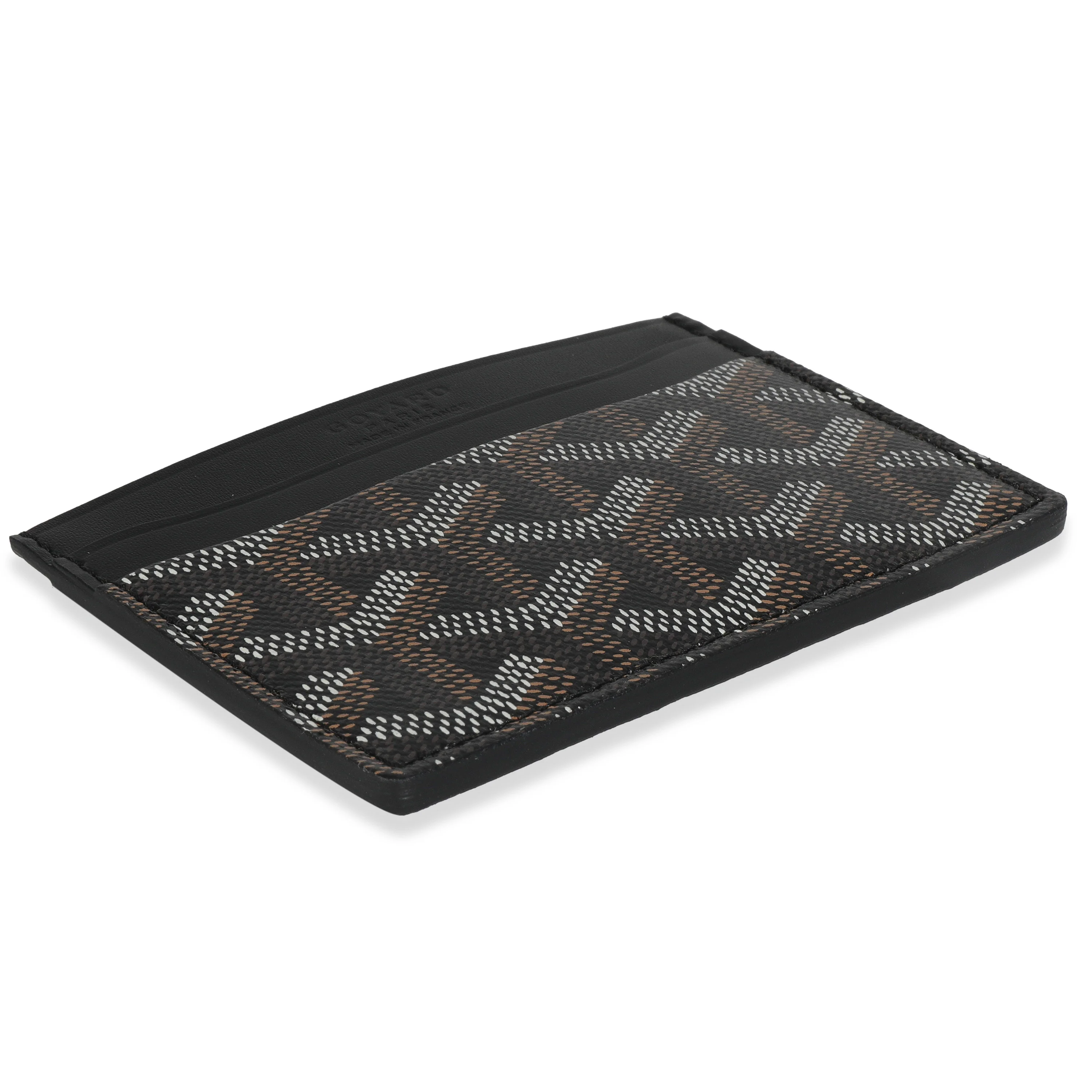 Black Goyardine Canvas Saint Sulpice Card Holder - Image 7