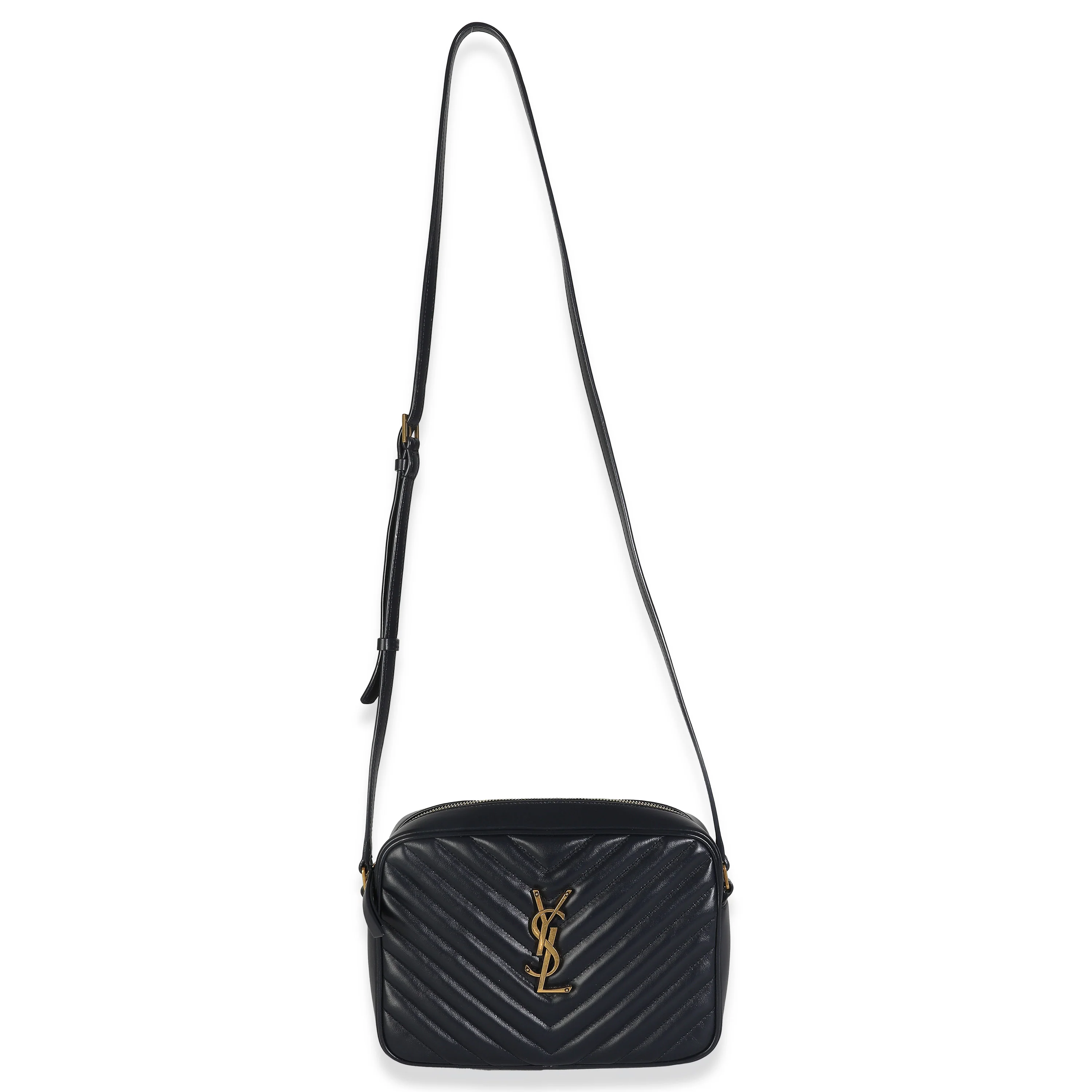 Navy Calfskin Matelasse Monogram Lou Camera Bag - Image 8