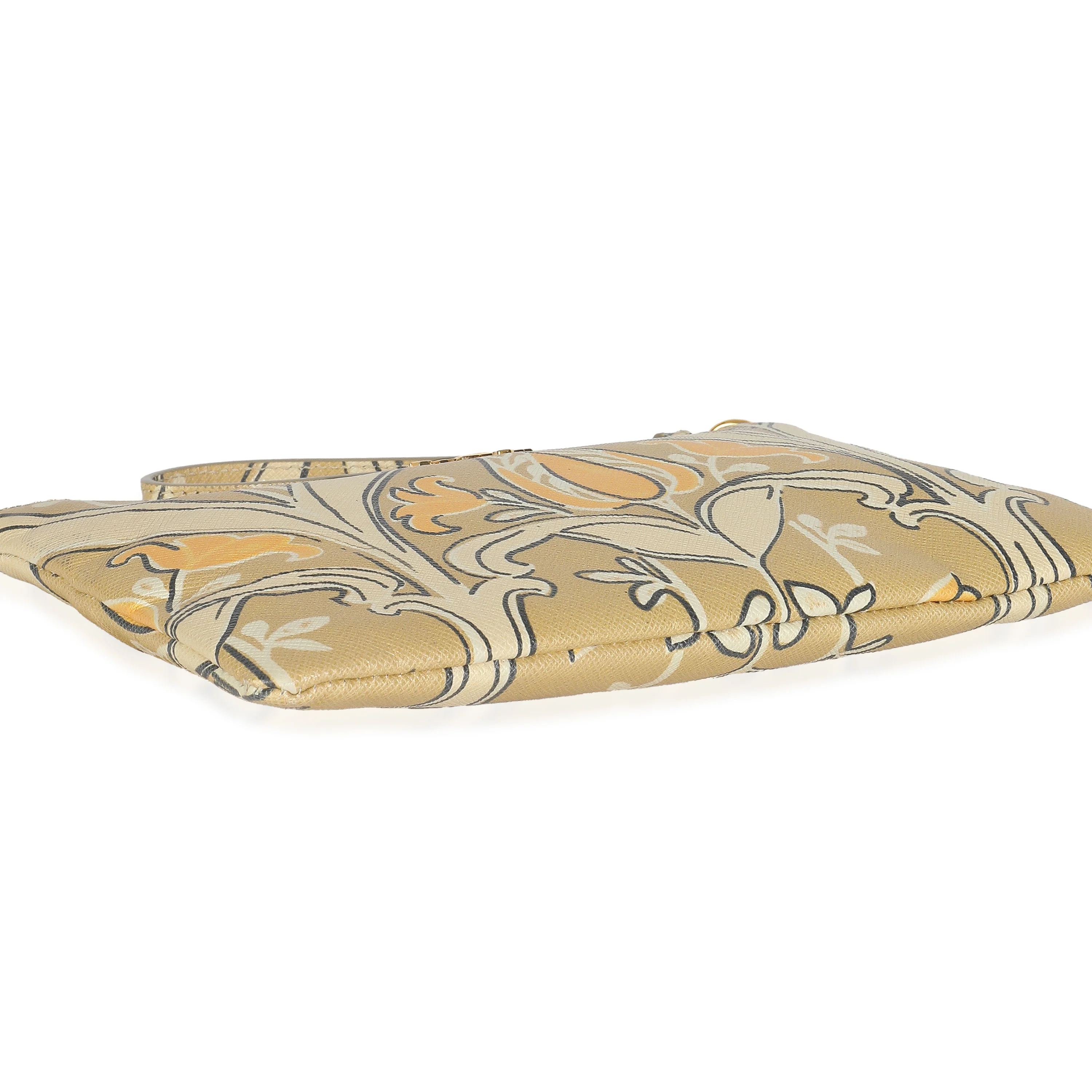 Yellow Signature Saffiano Tulip Clutch - Image 7