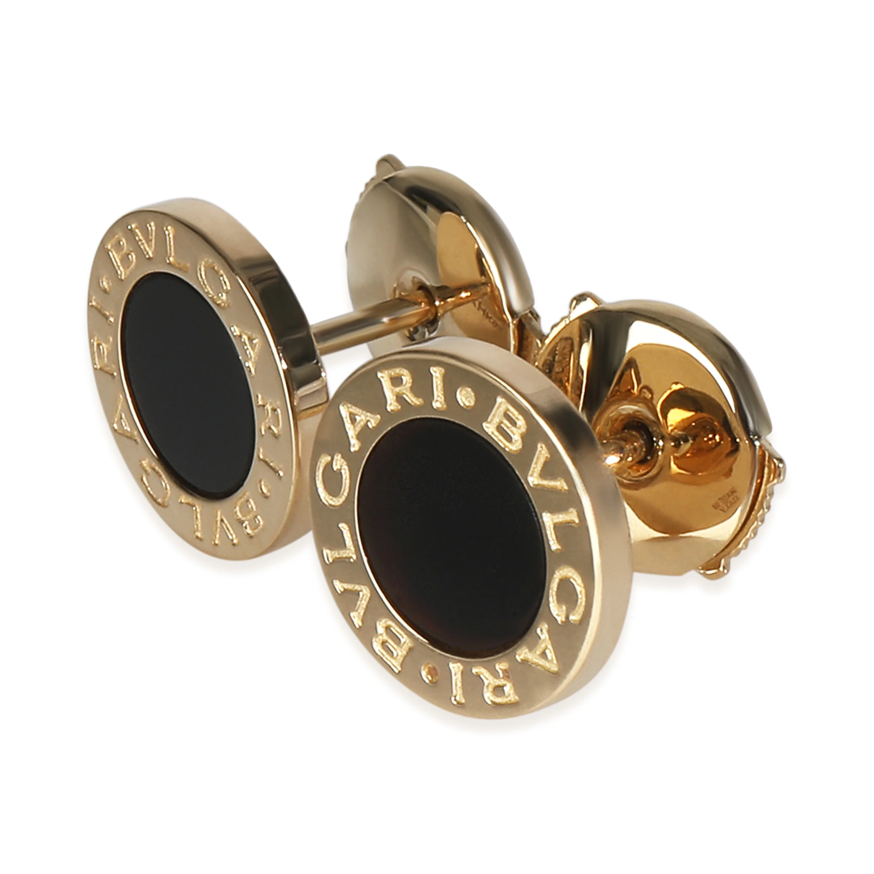 Yellow Gold Onyx Bvlgari Bvlgari Earrings - Image 2
