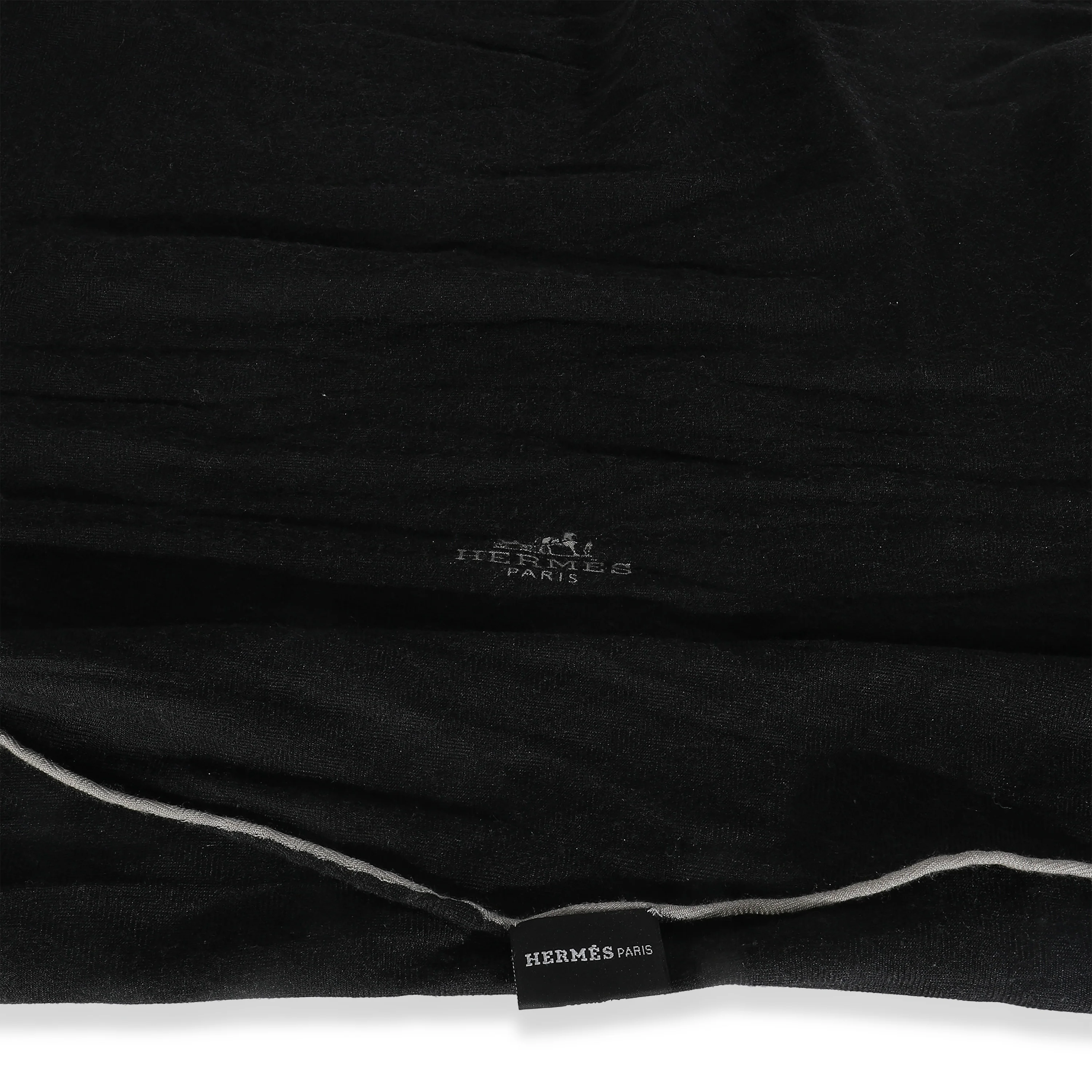 Noir Brume Cashmere Silk Uni Losange - Image 3