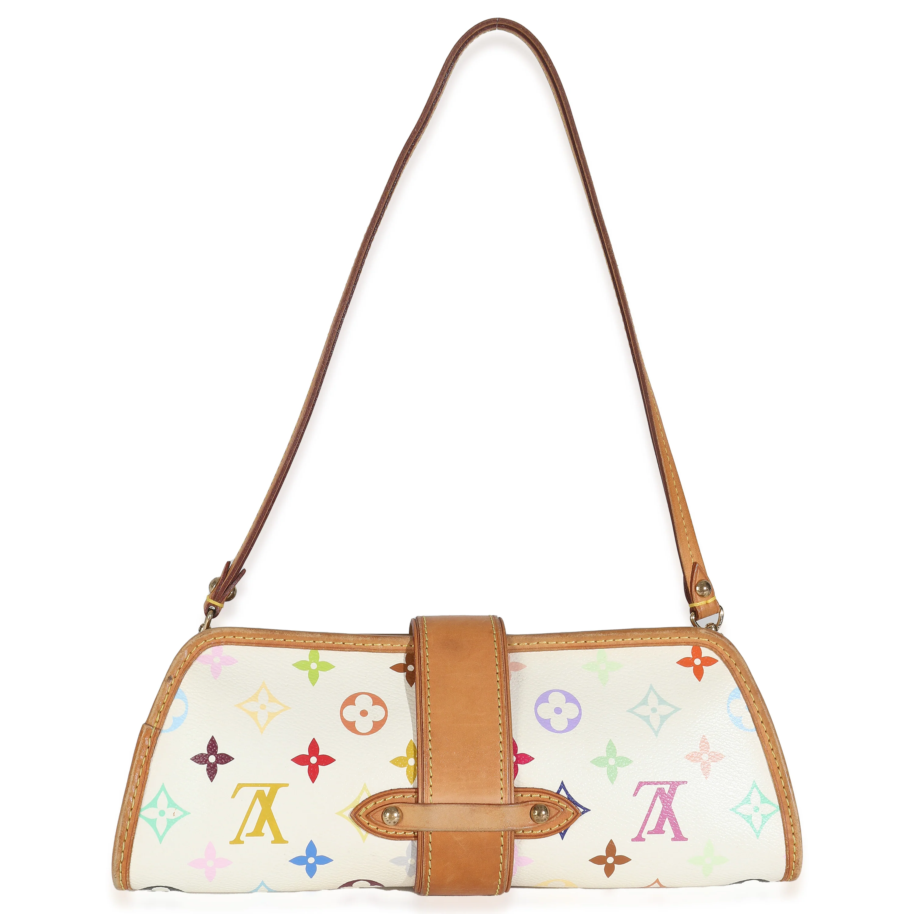 White Monogram Multicolor Canvas Shirley - Image 4
