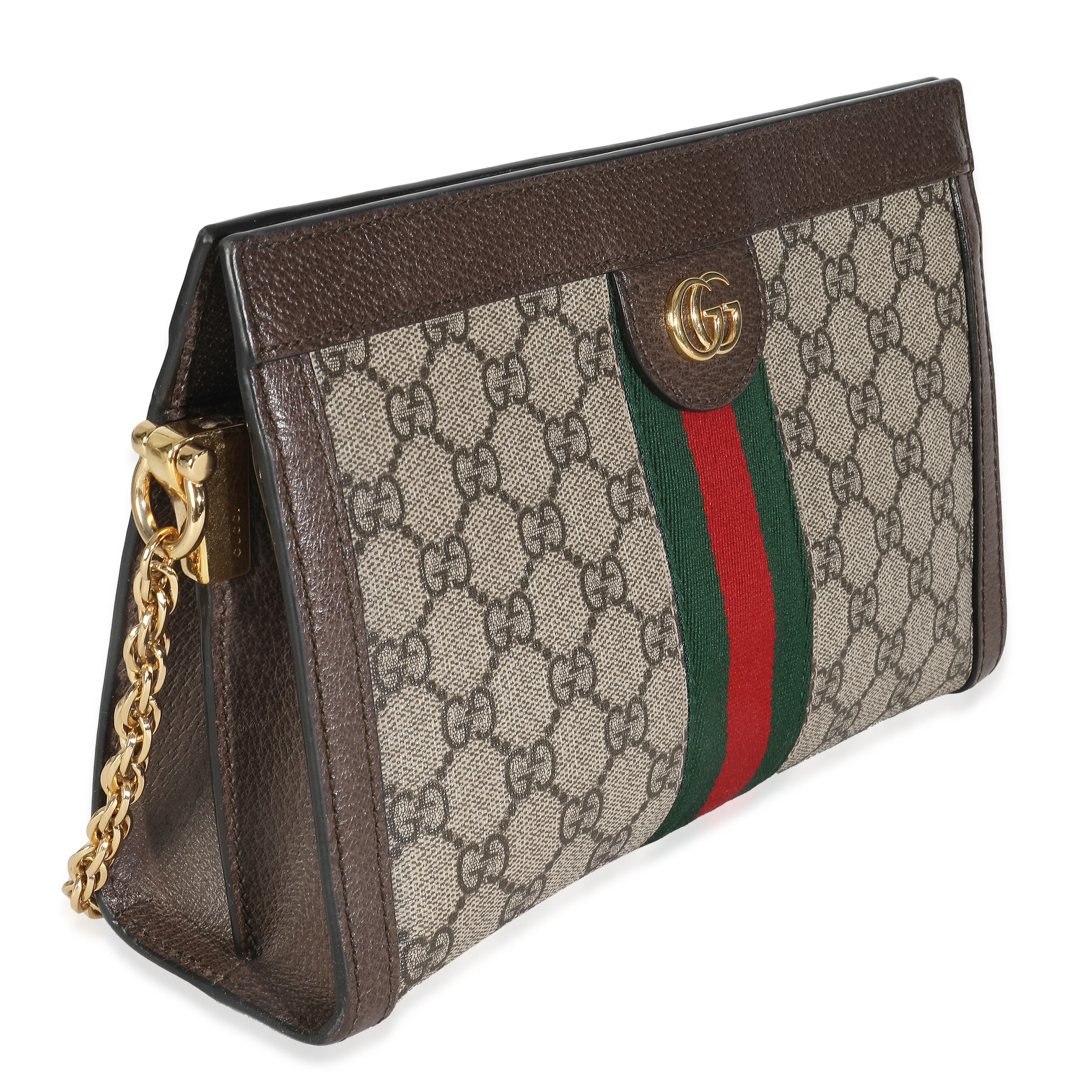 Beige GG Supreme Canvas Small Ophidia Web Chain Bag - Image 3