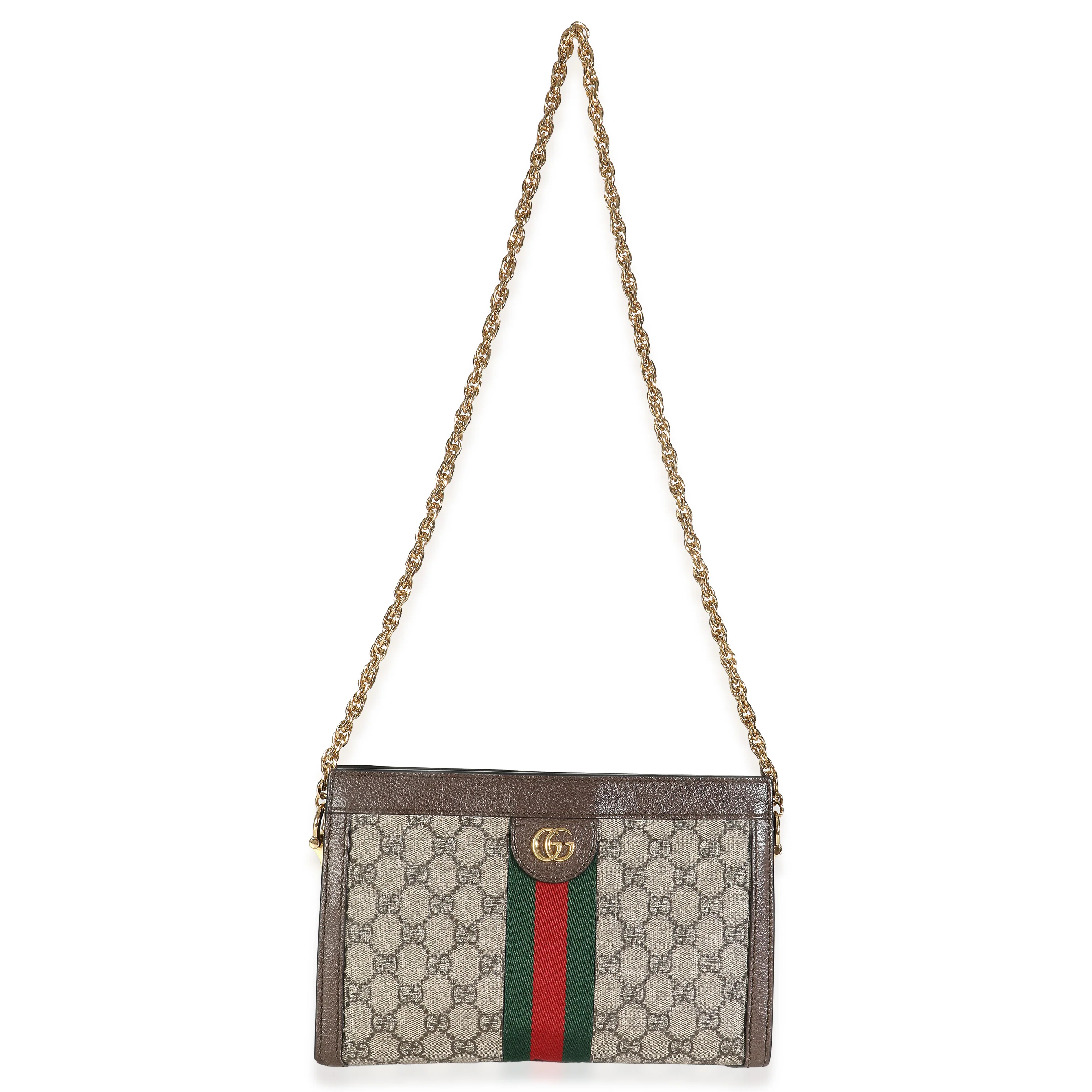 Beige GG Supreme Canvas Small Ophidia Web Chain Bag - Image 8
