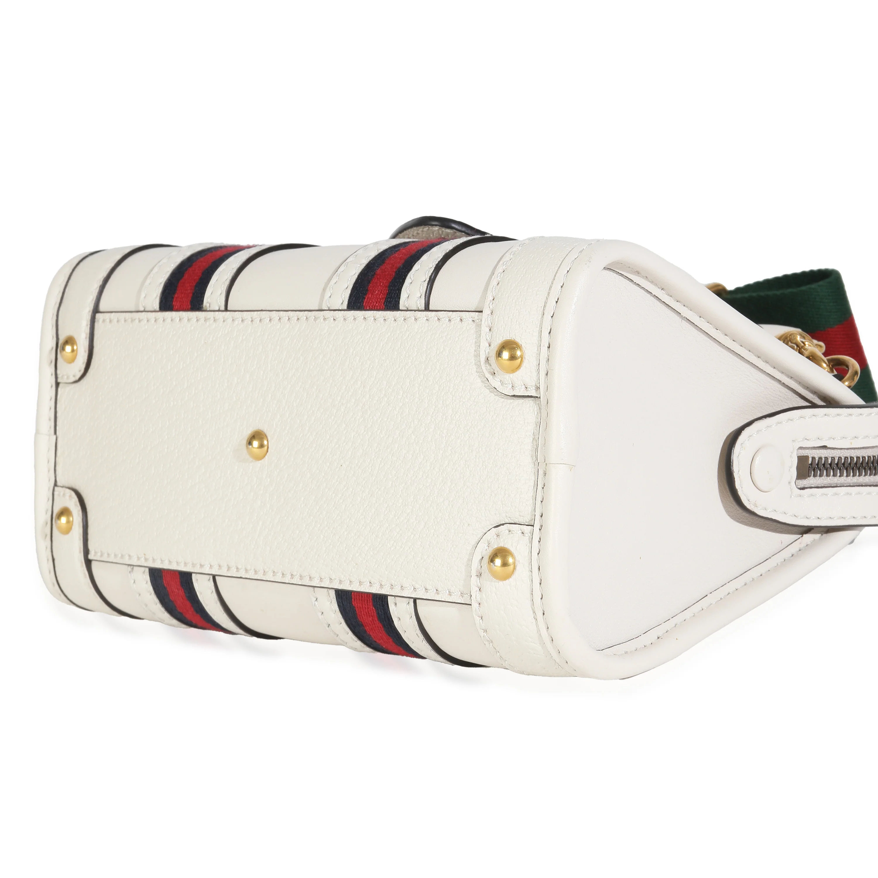 Mystic White Koi Calfskin Small Bauletto Duffle Top Handle Bag - Image 6
