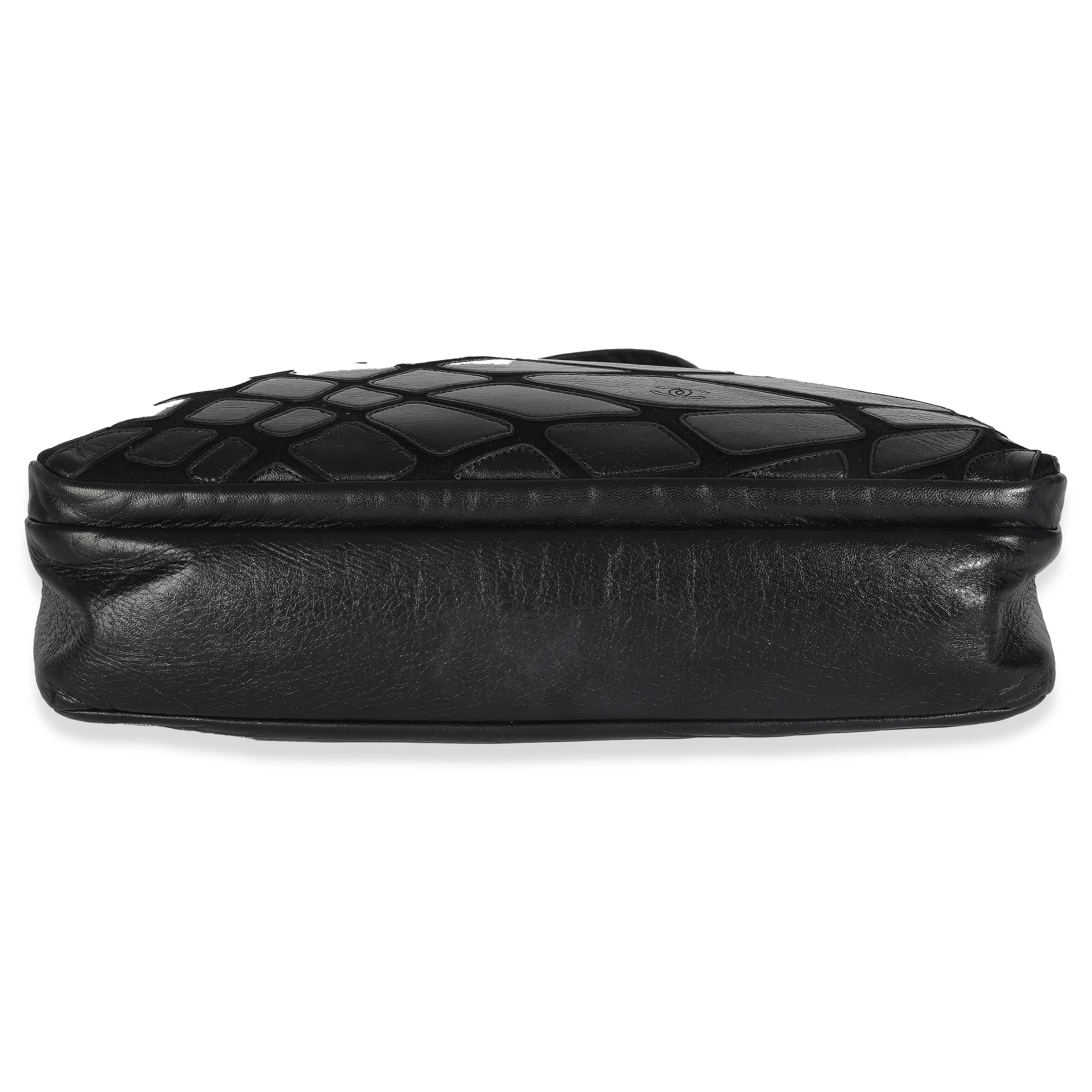 Vintage Black Lambskin Jersey Scales Camera Case - Image 5