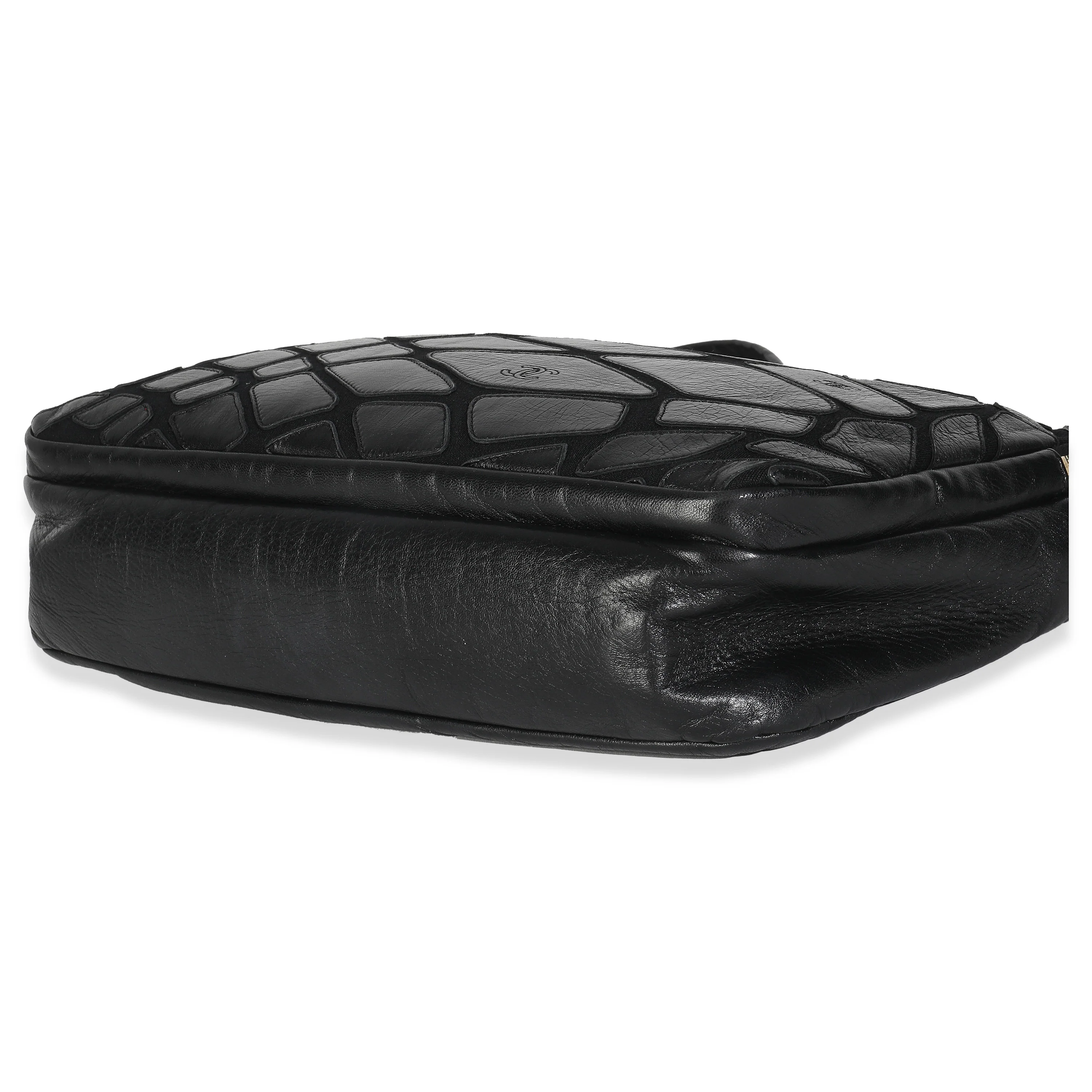 Vintage Black Lambskin Jersey Scales Camera Case - Image 6