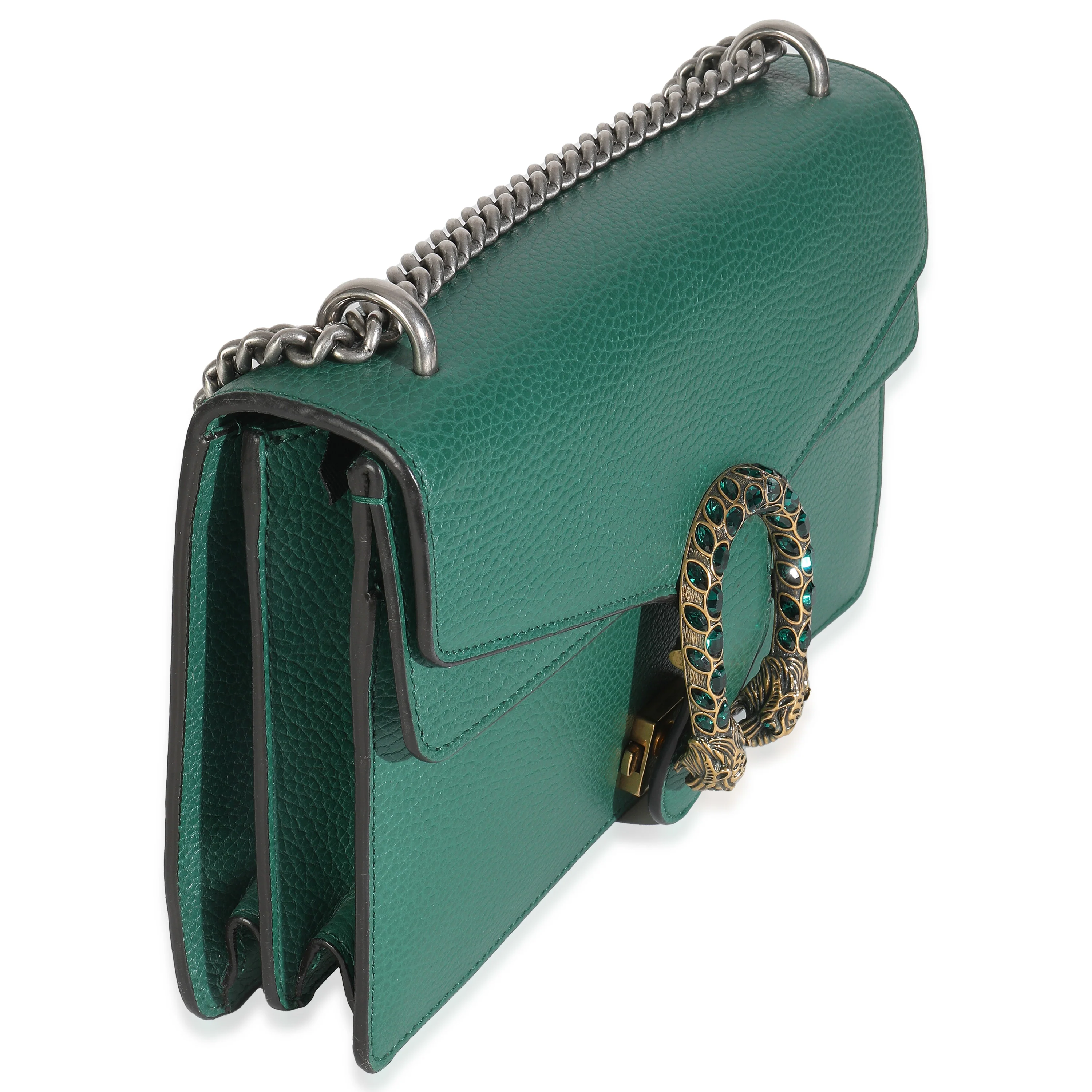 Emerald Dollar Calfskin Crystal Medium Dionysus Shoulder Bag - Image 3
