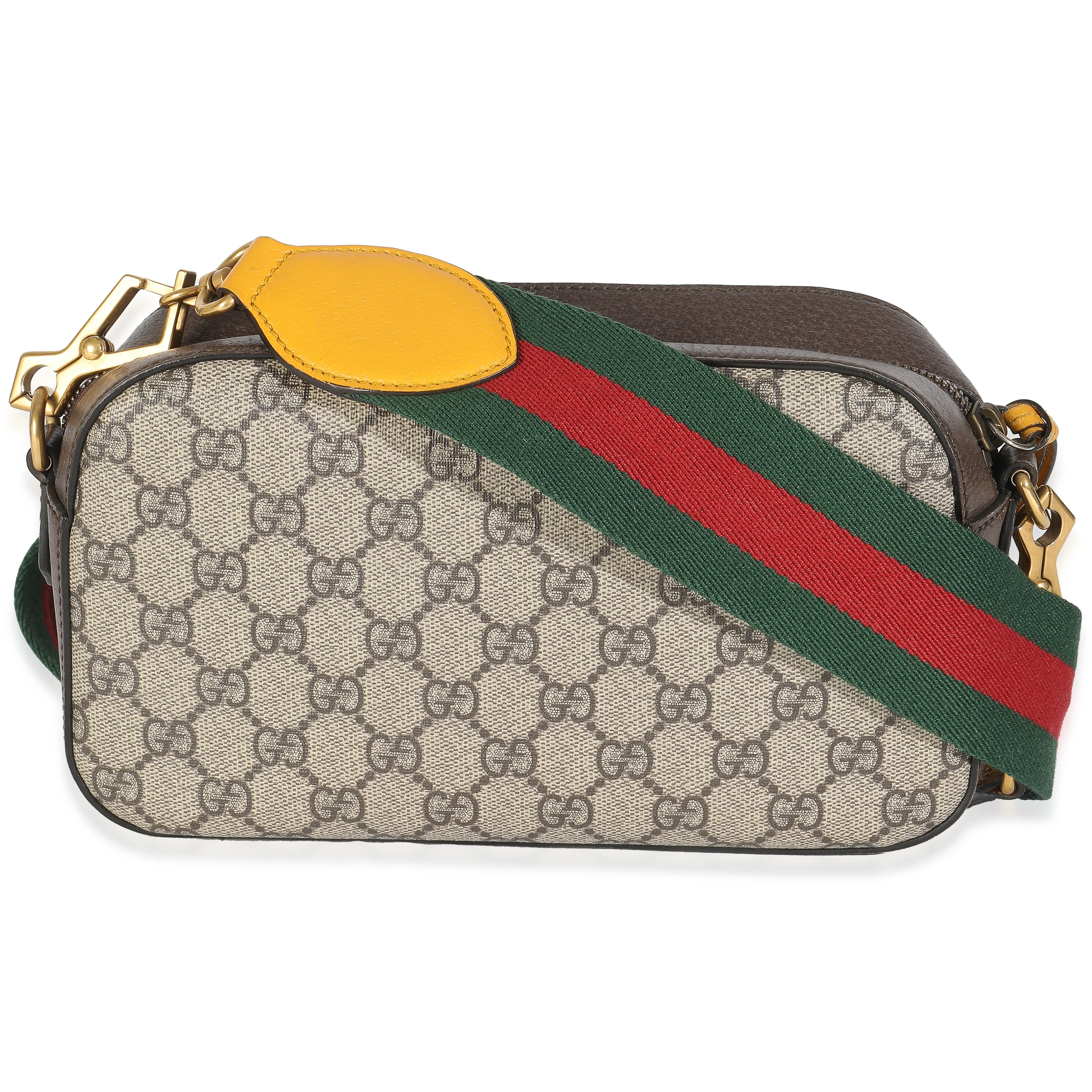 Beige GG Supreme Monogram Web Neo Vintage Shoulder Bag - Image 4