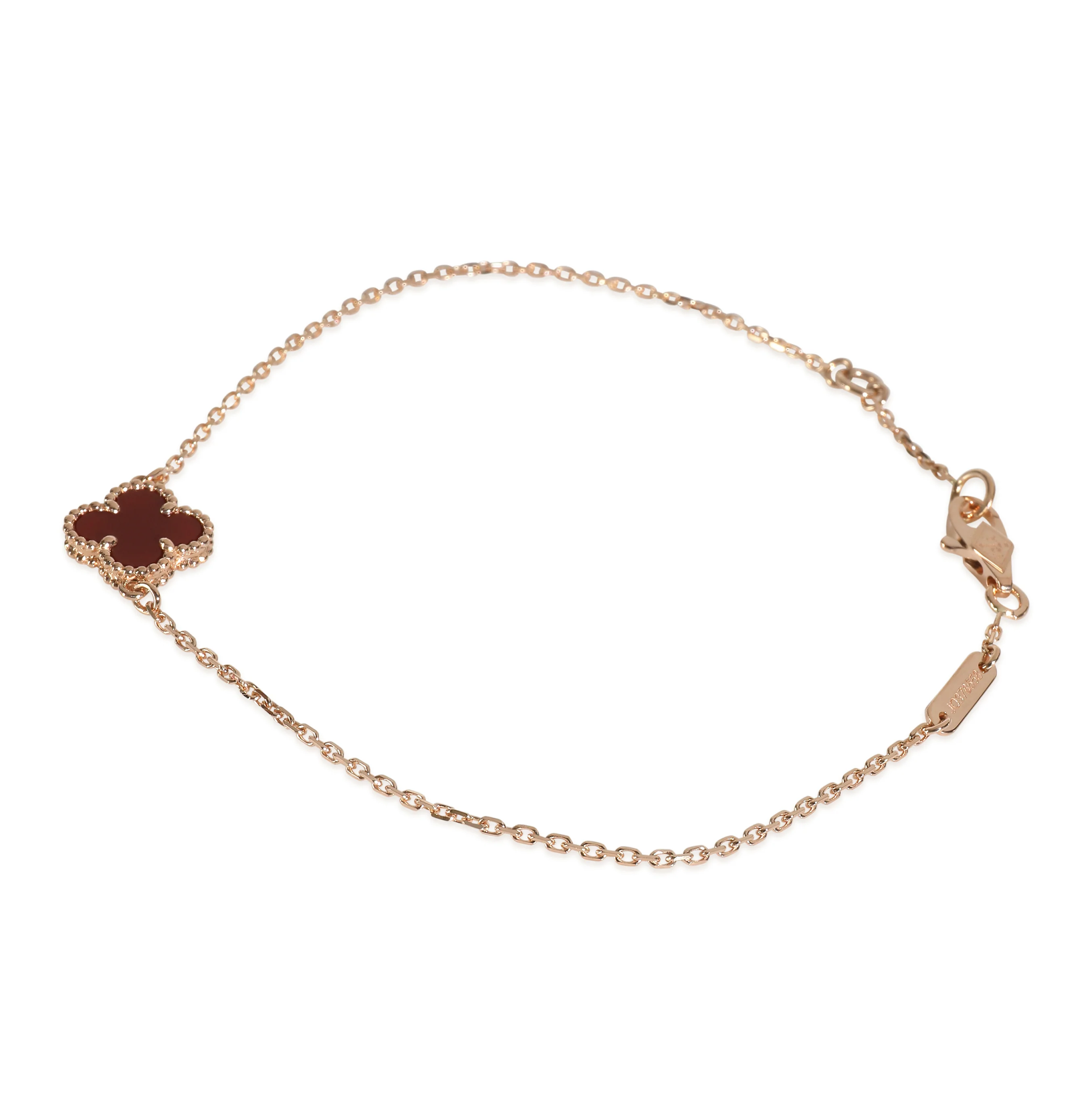 Rose Gold Carnelian Sweet Alhambra Bracelet - Image 2