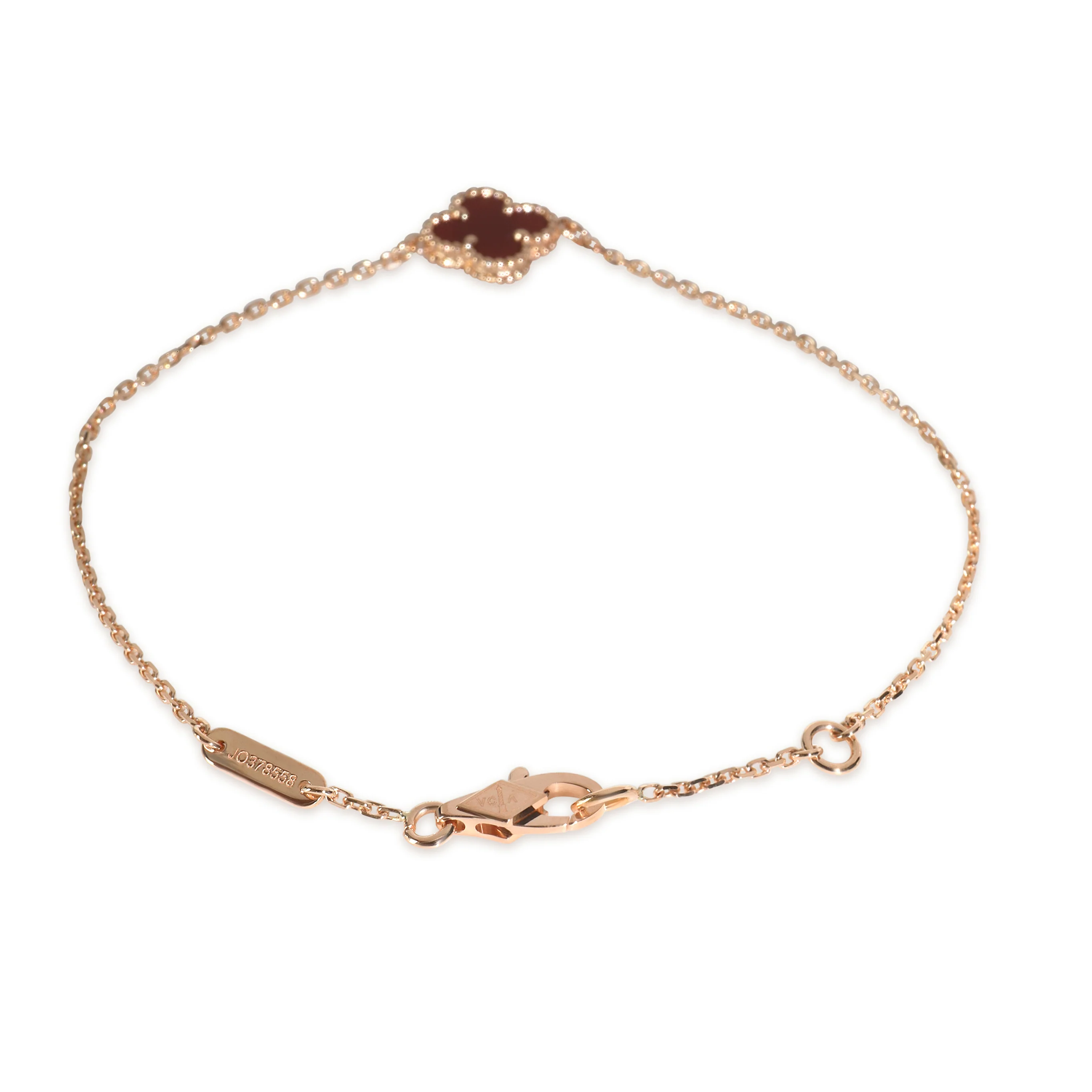 Rose Gold Carnelian Sweet Alhambra Bracelet - Image 3