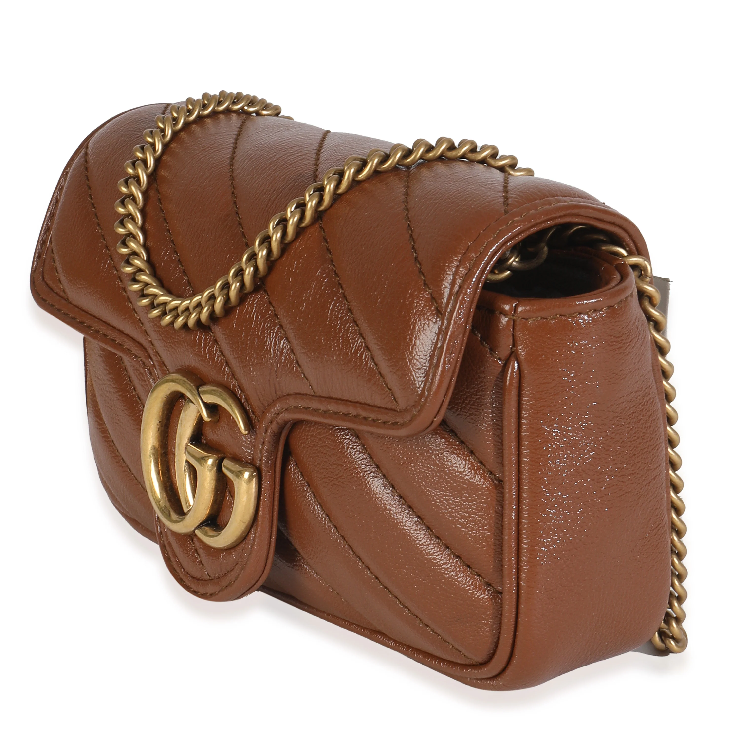 Cuir Azalea Calfskin Matelasse Diagonal Super Mini GG Marmont Bag - Image 2