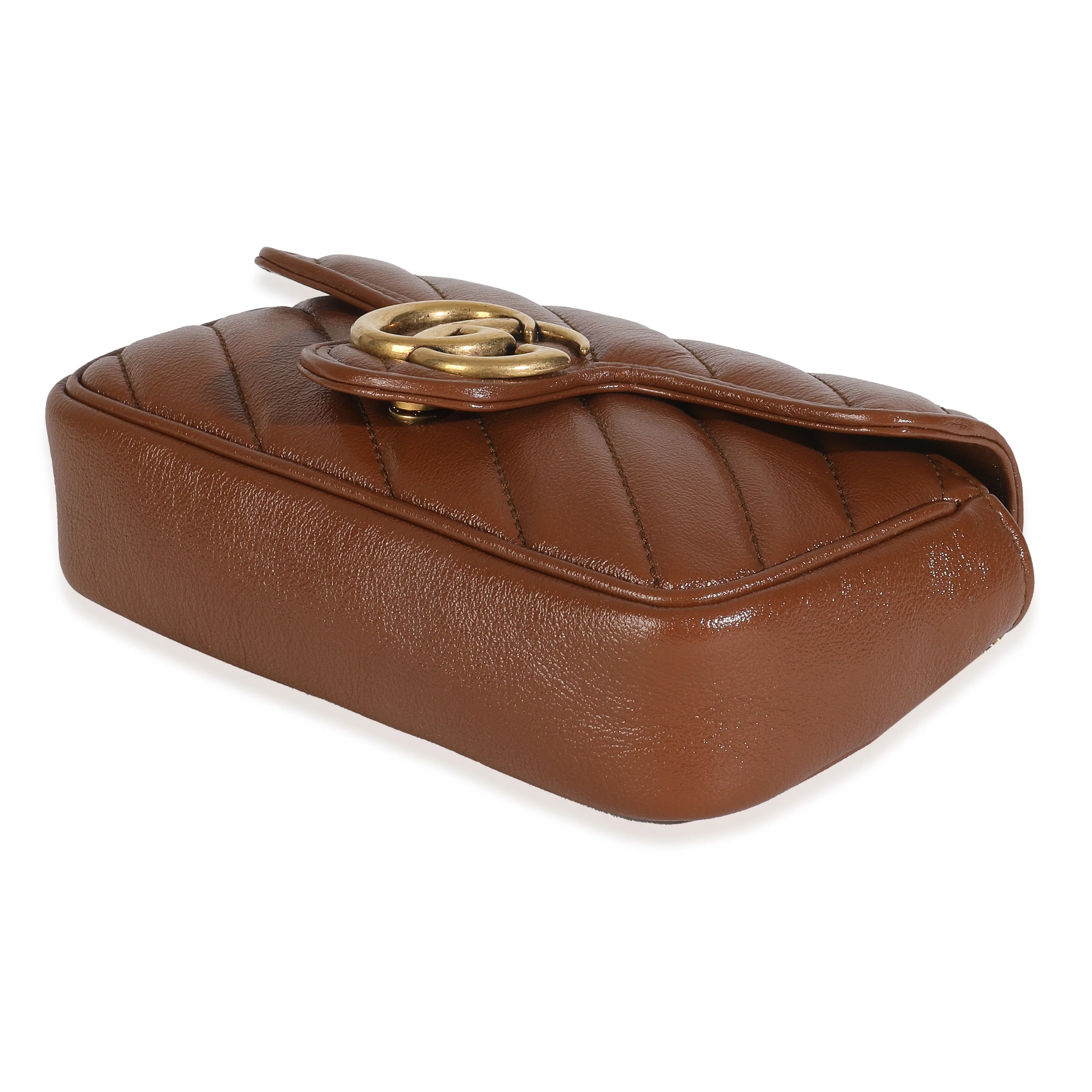 Cuir Azalea Calfskin Matelasse Diagonal Super Mini GG Marmont Bag - Image 7